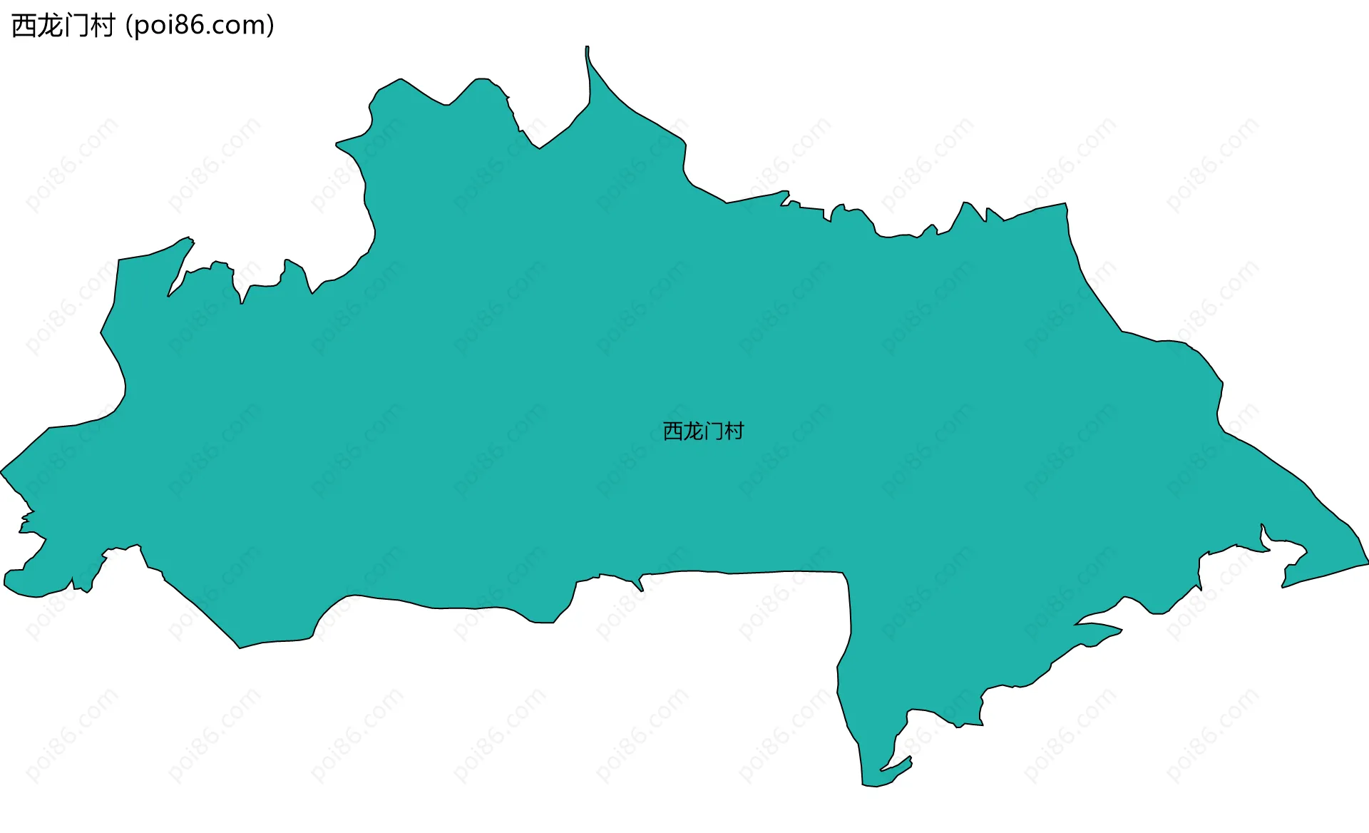 西龙门村边界地图