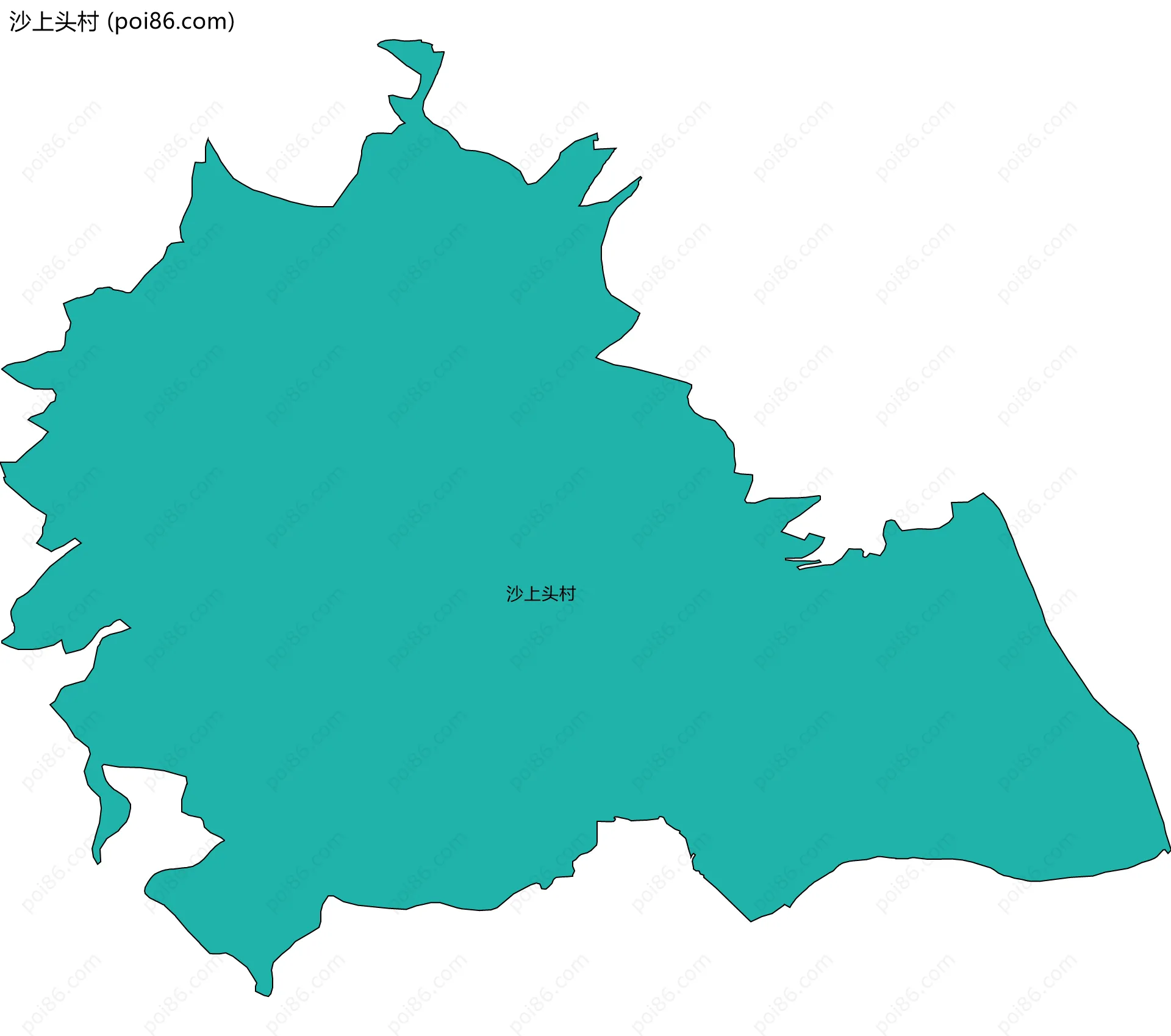 沙上头村边界地图