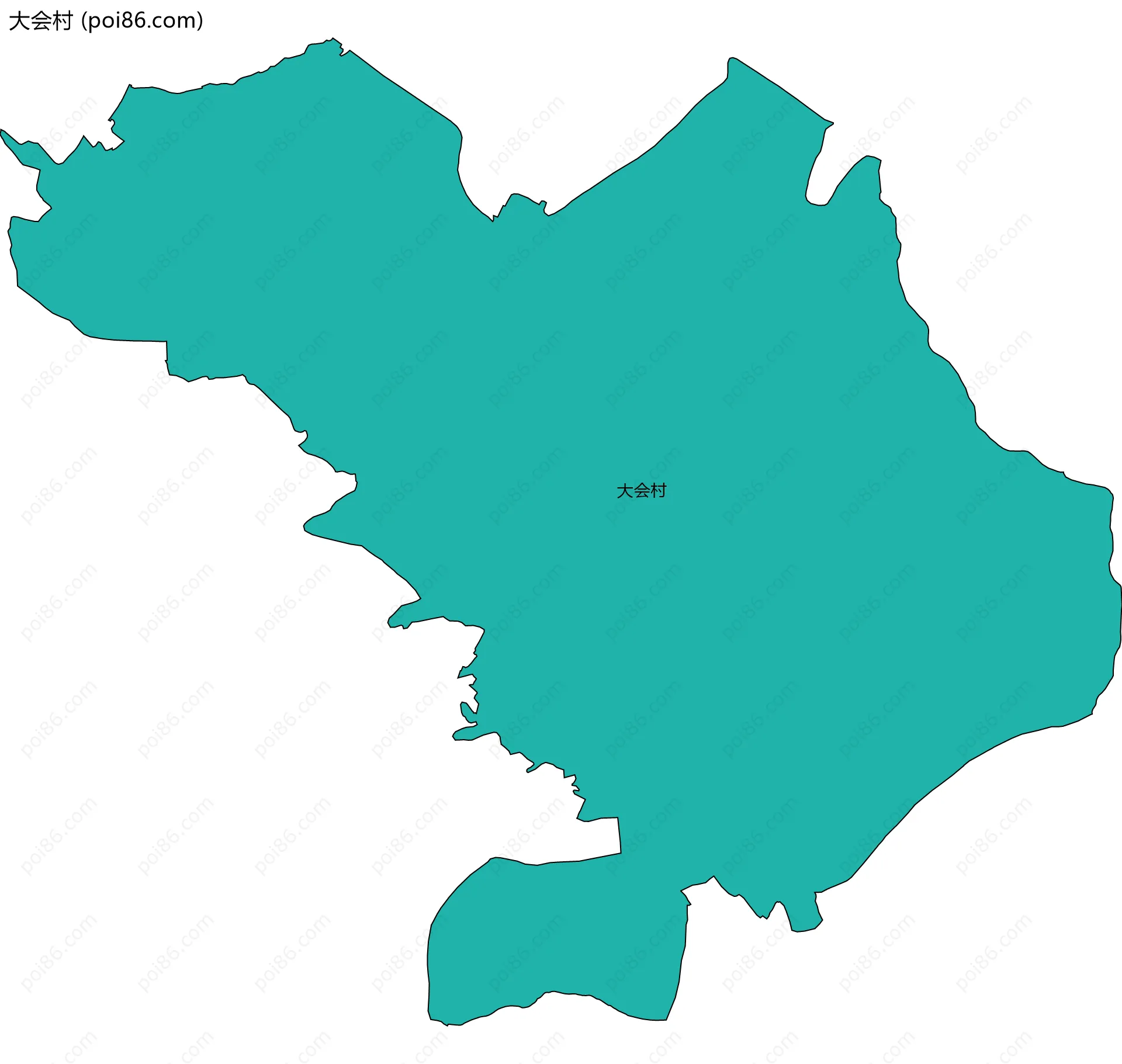 大会村边界地图