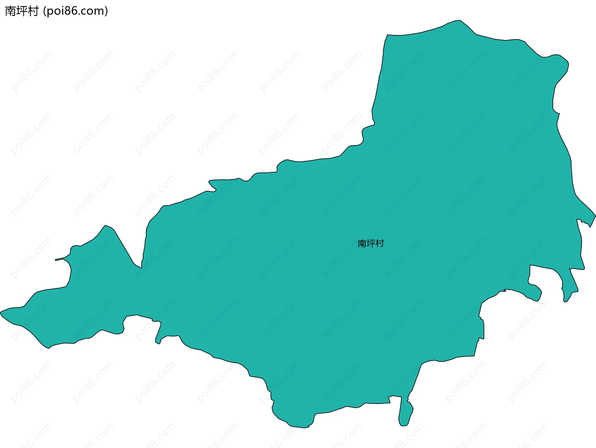 南坪村边界地图