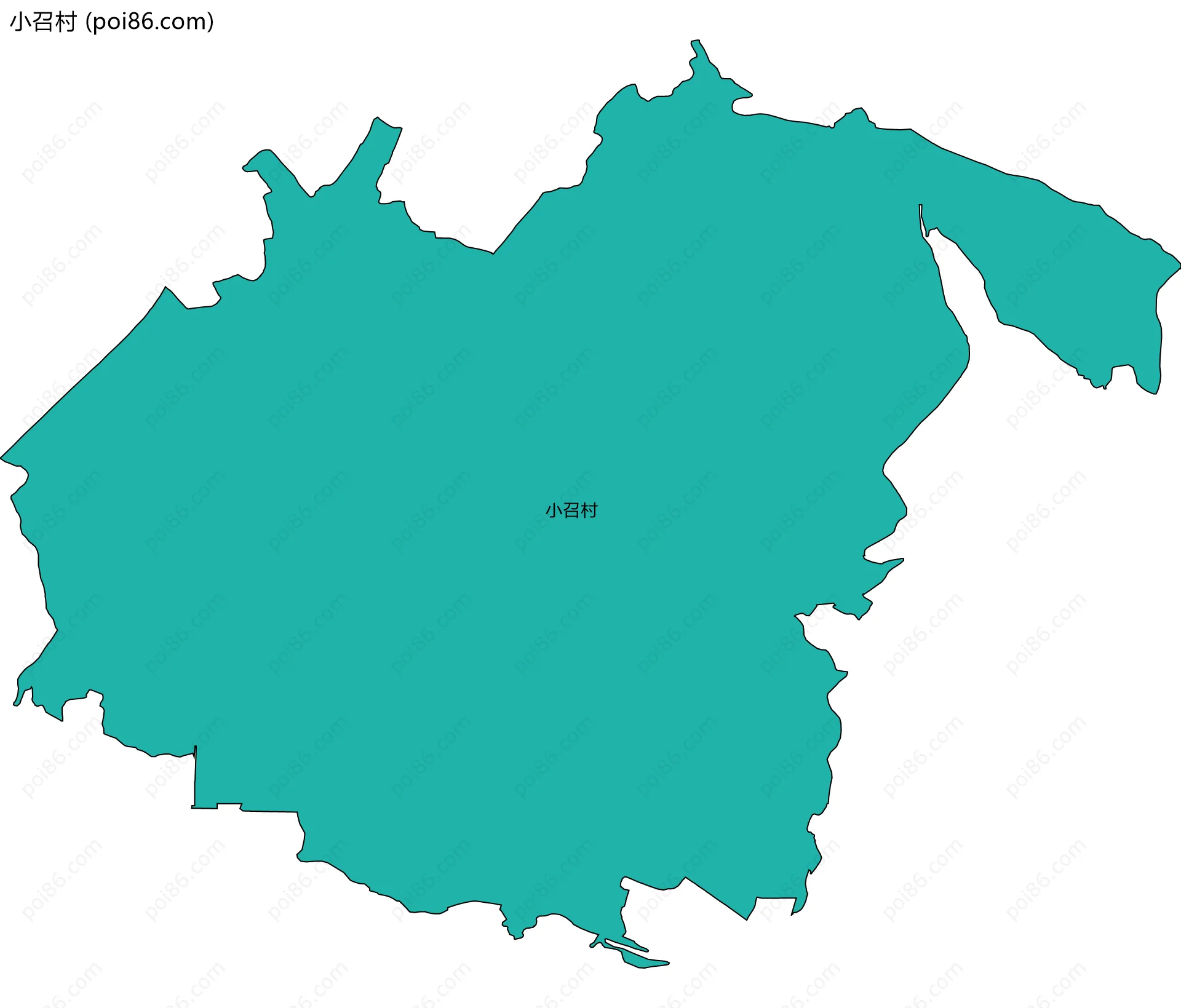 小召村边界地图