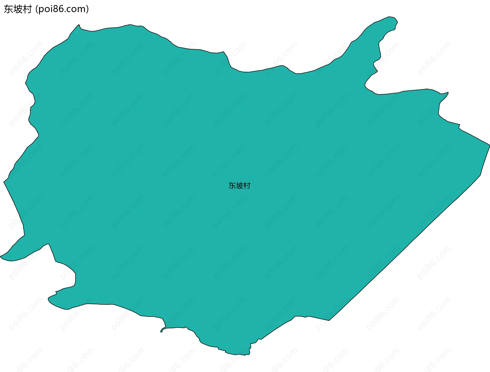 东坡村边界地图