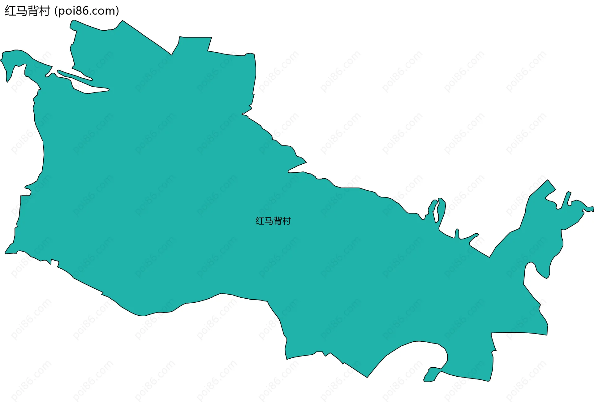 红马背村边界地图