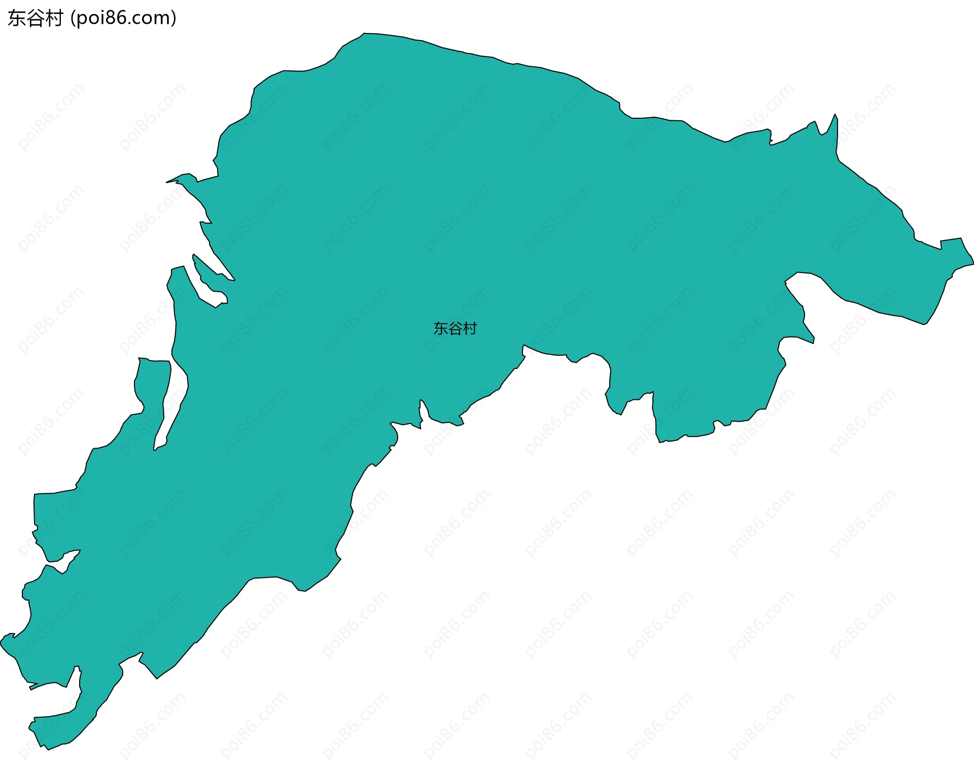 东谷村边界地图