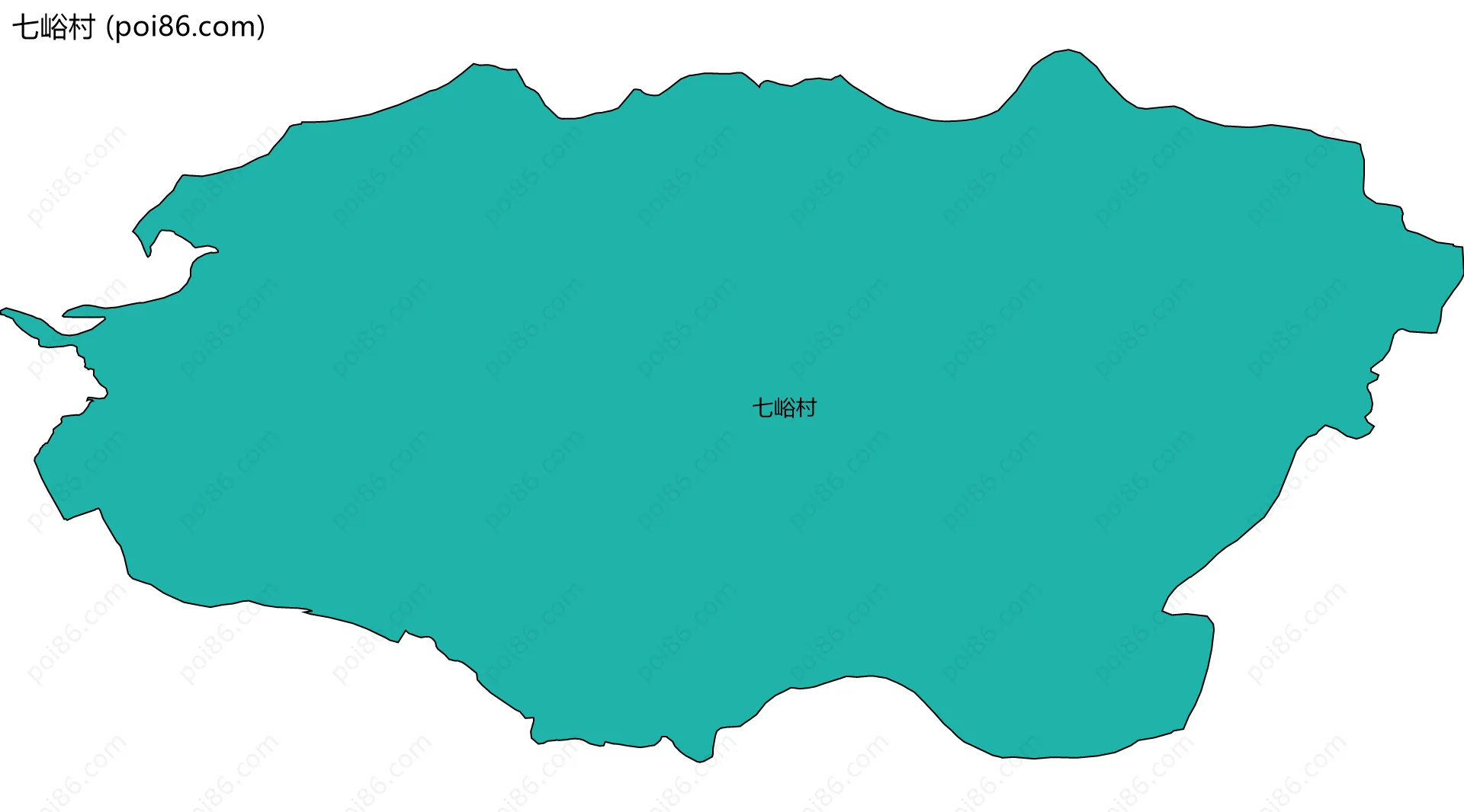 七峪村边界地图