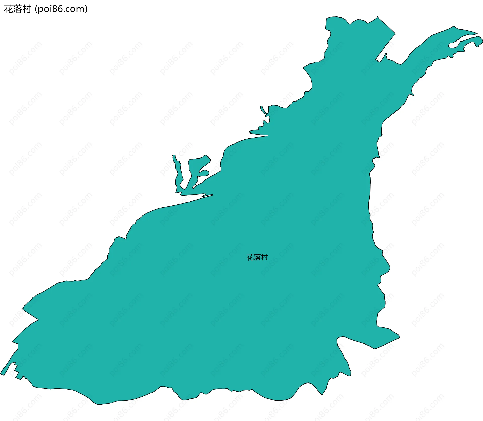 花落村边界地图