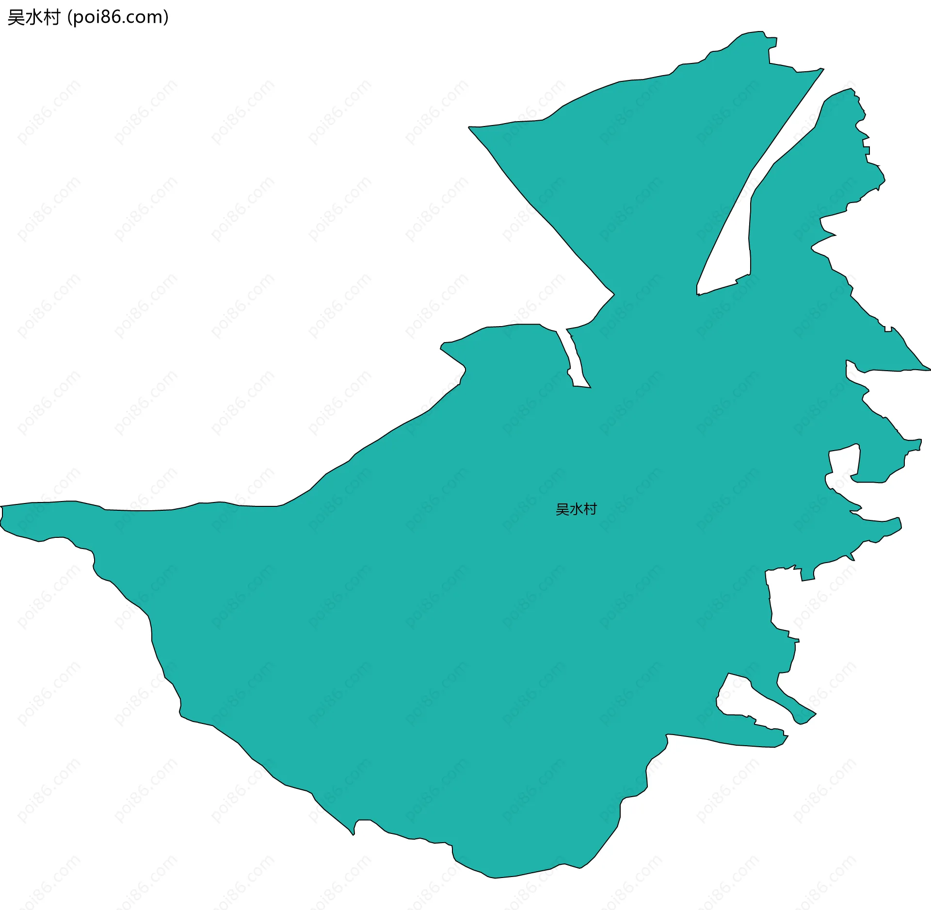 吴水村边界地图