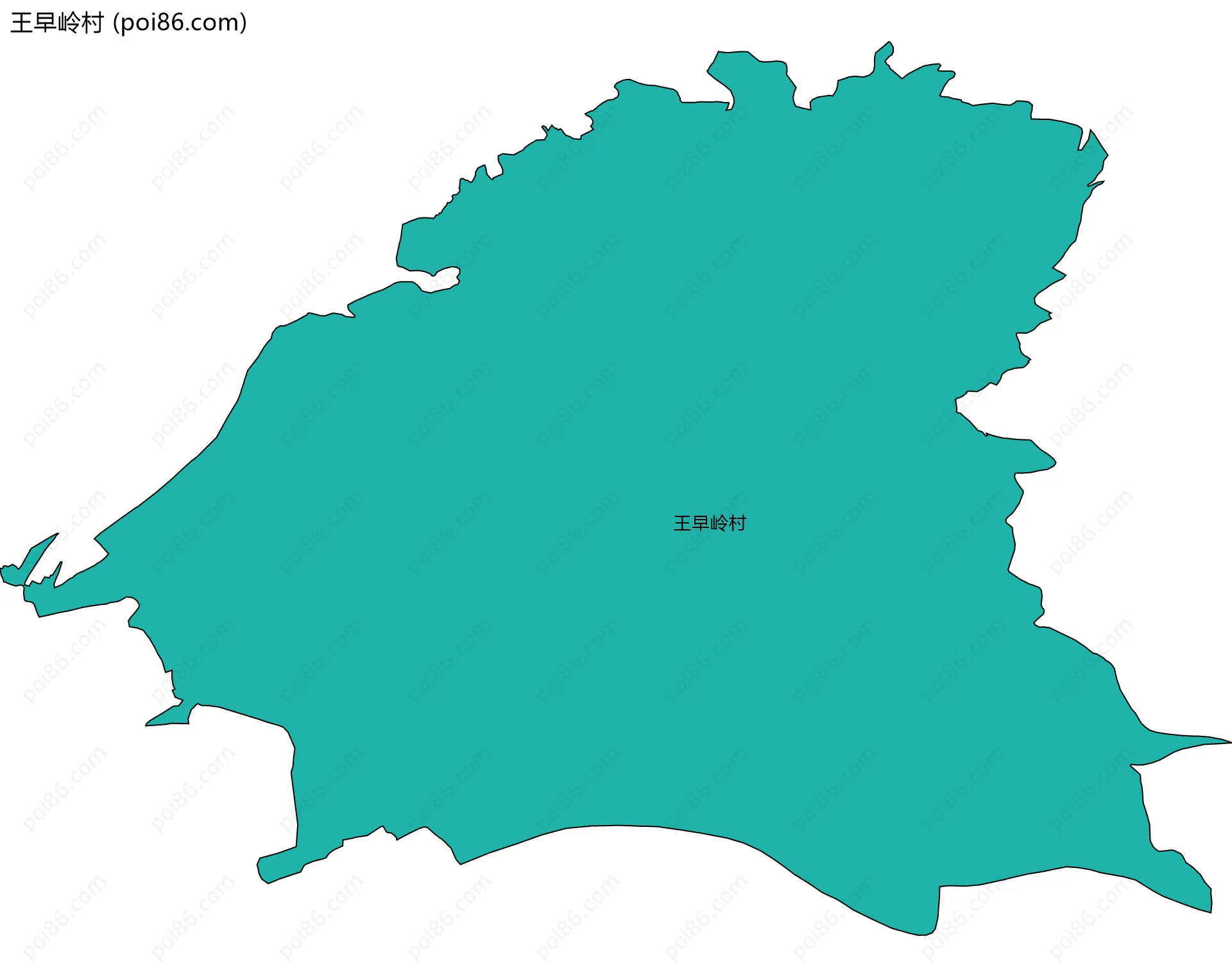 王早岭村边界地图