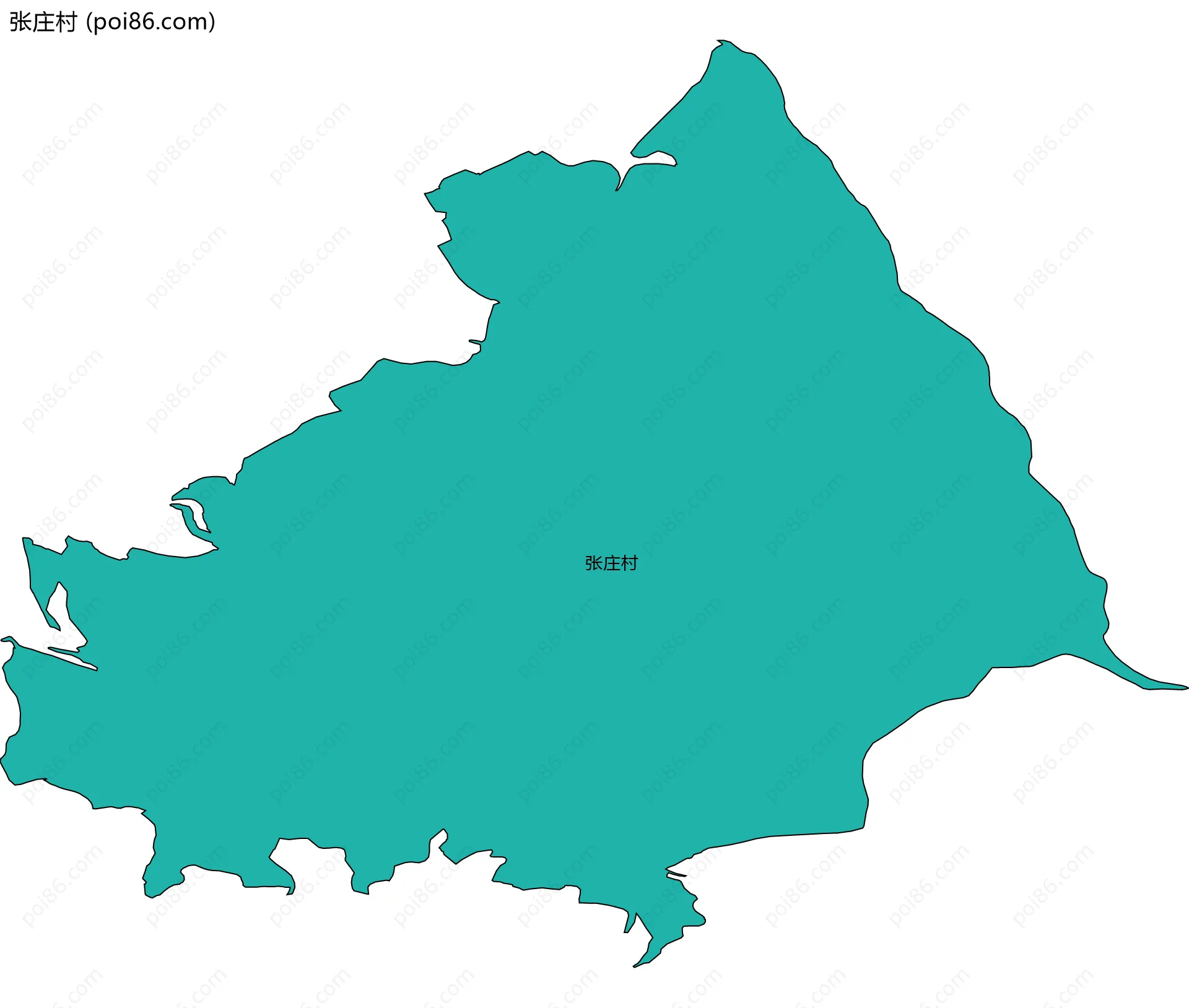 张庄村边界地图