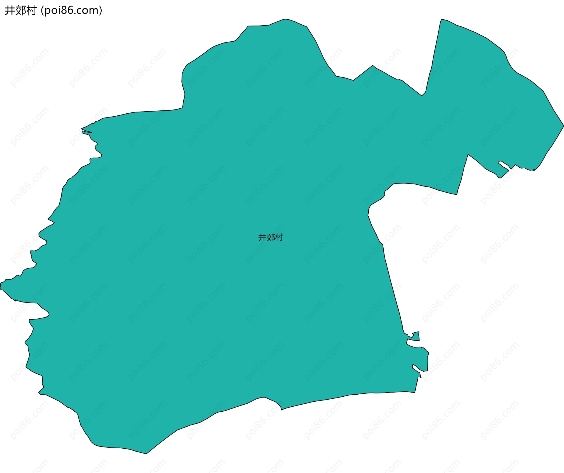 井郊村边界地图