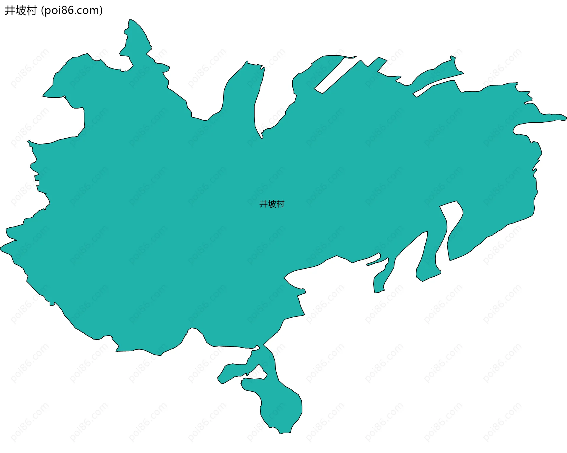 井坡村边界地图