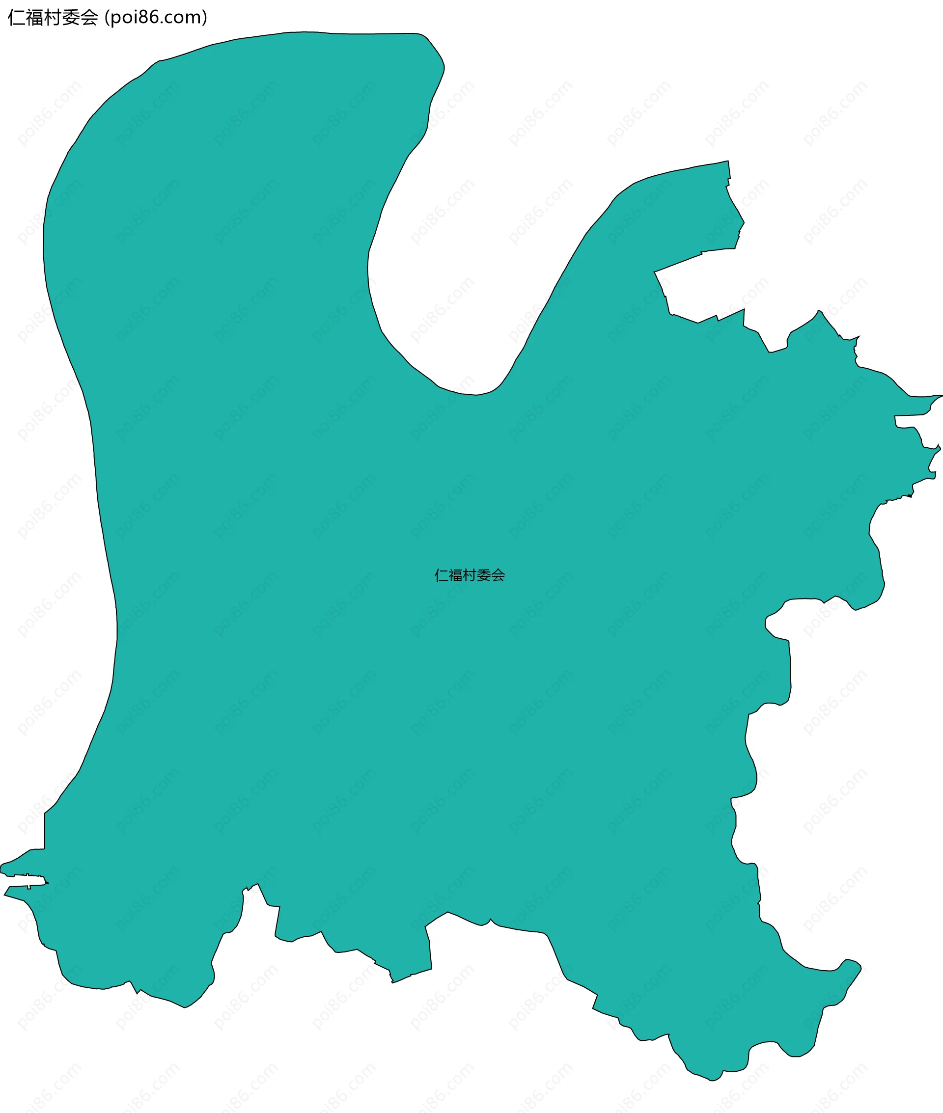 仁福村委会边界地图