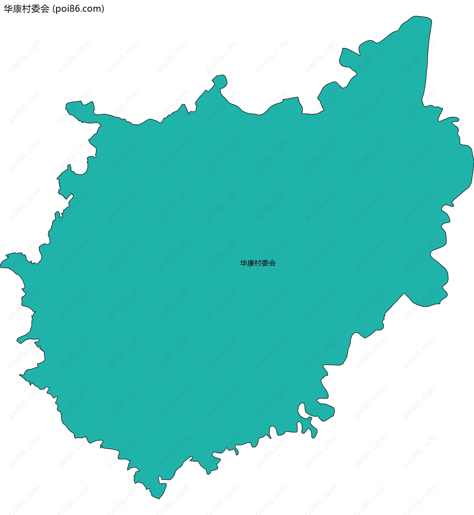 华康村委会边界地图