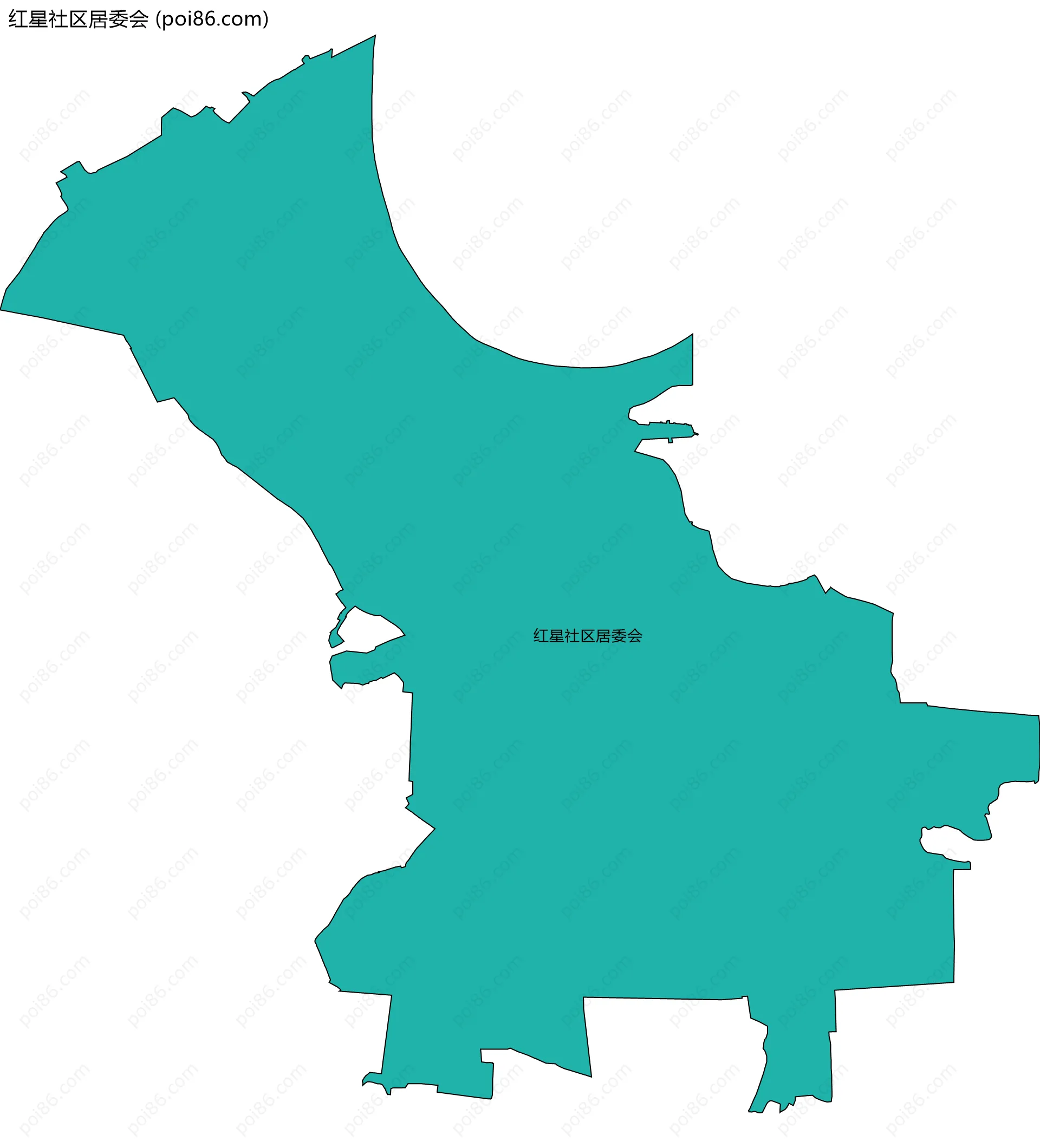 红星社区居委会边界地图