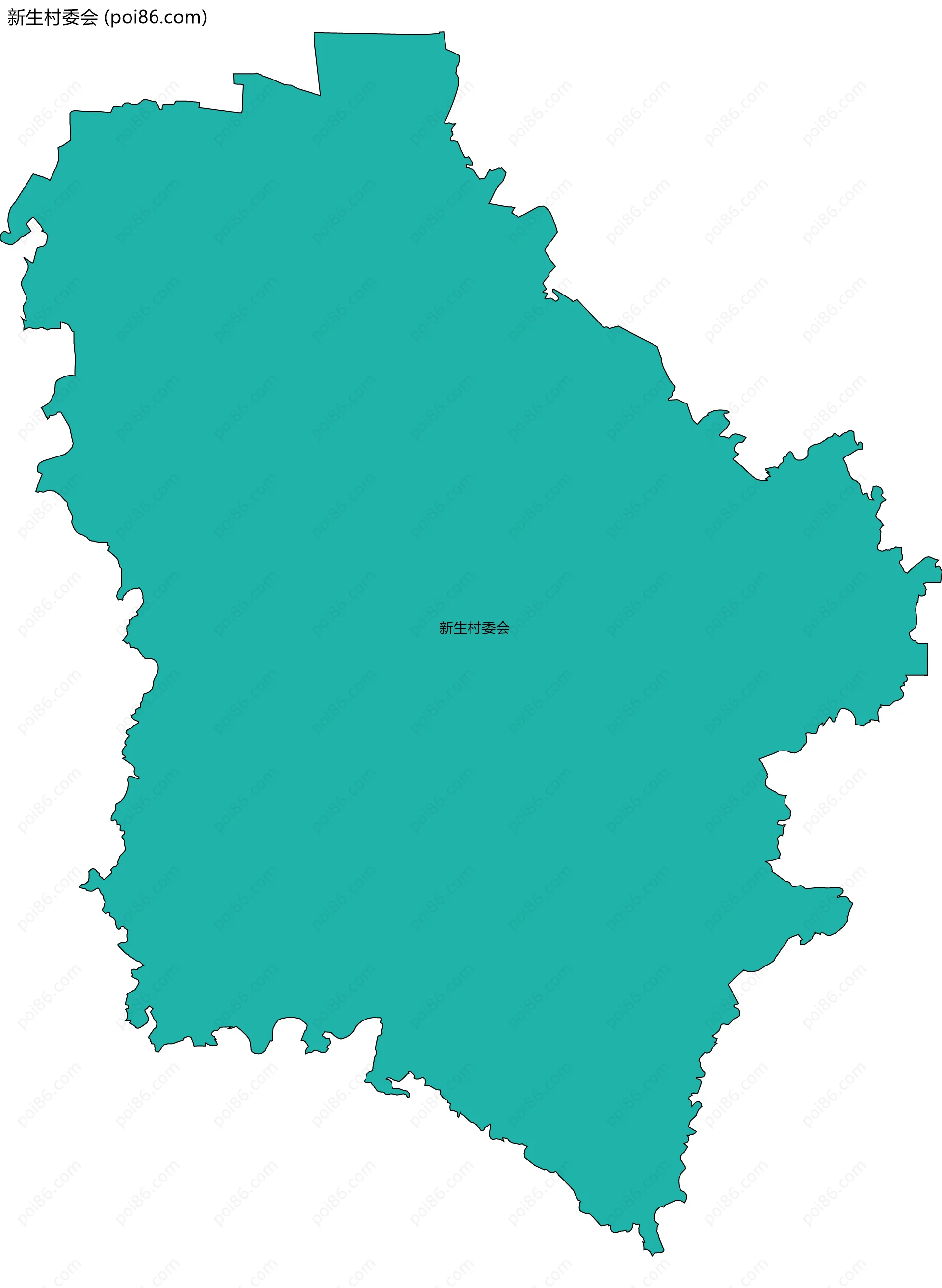 新生村委会边界地图