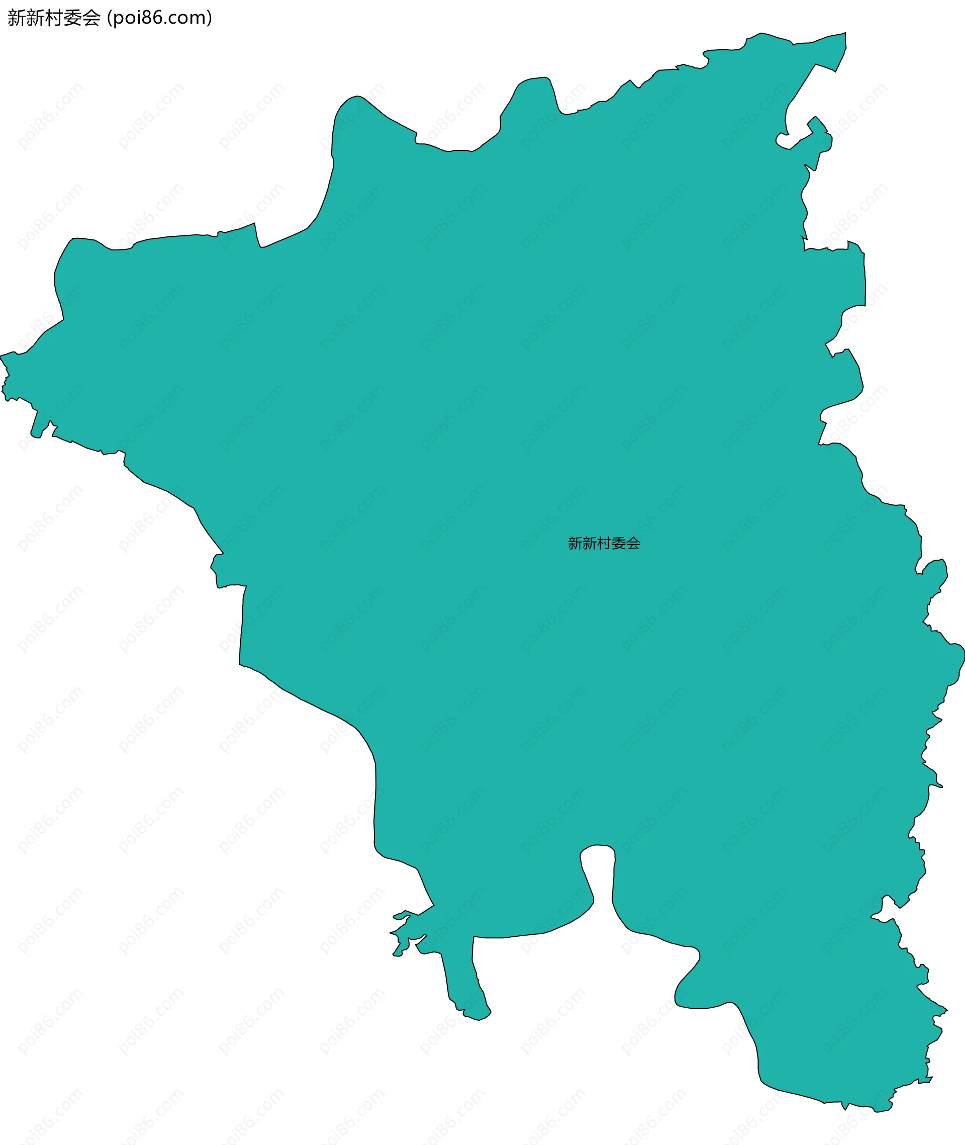 新新村委会边界地图