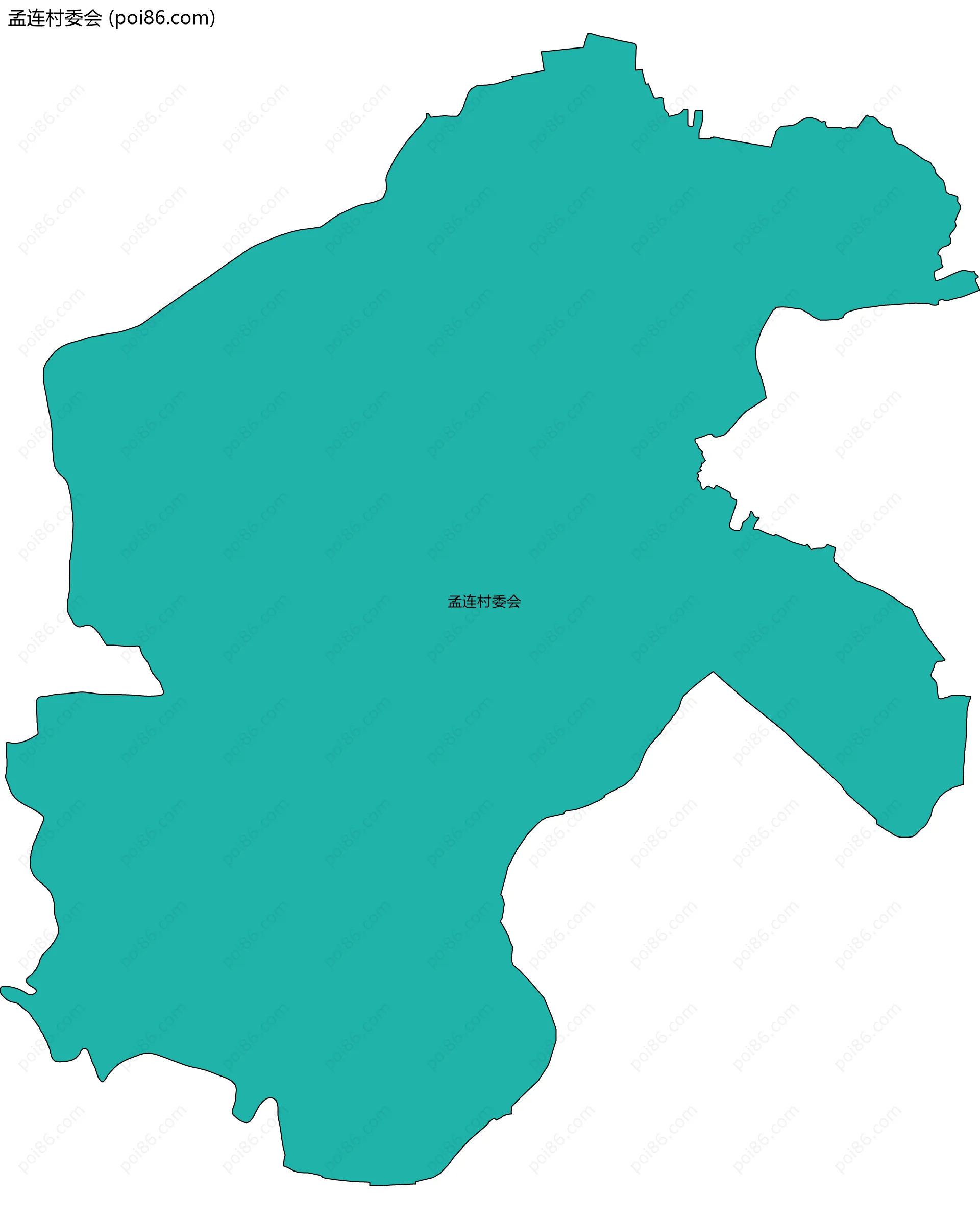 孟连村委会边界地图