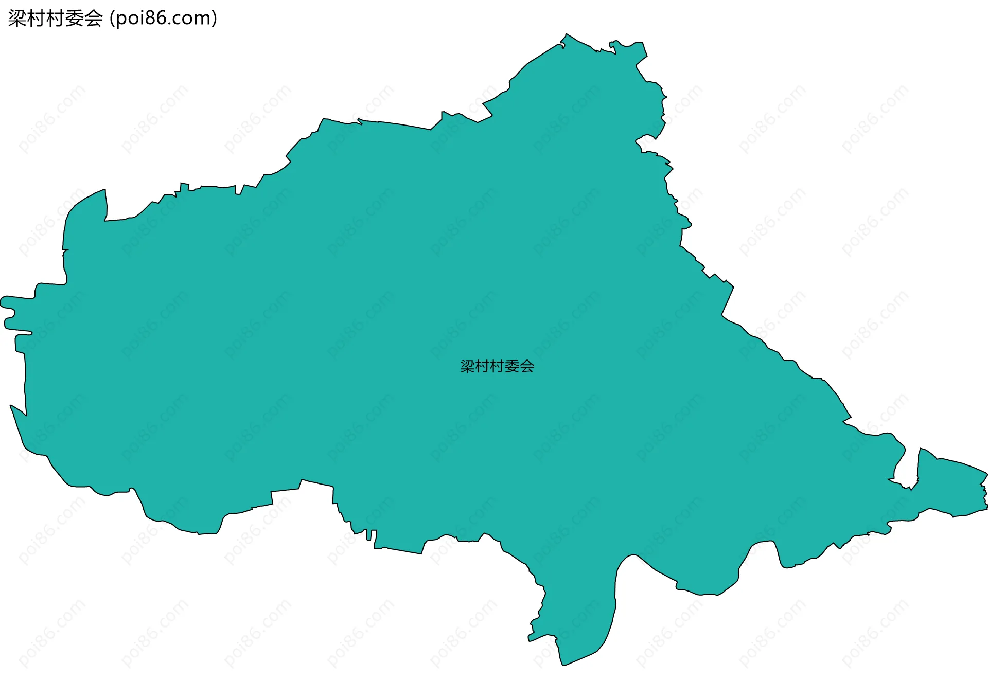 梁村村委会边界地图