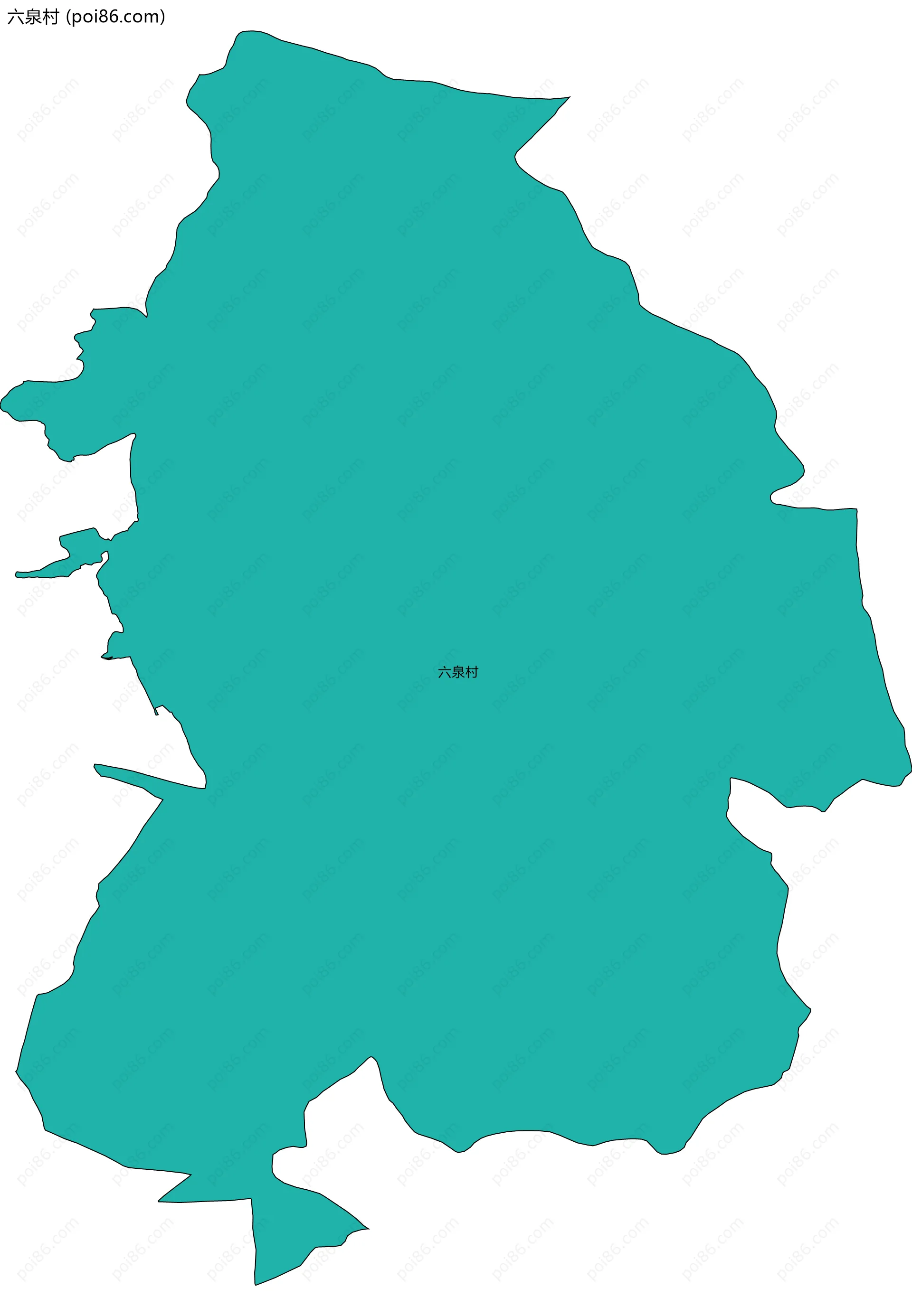 六泉村边界地图