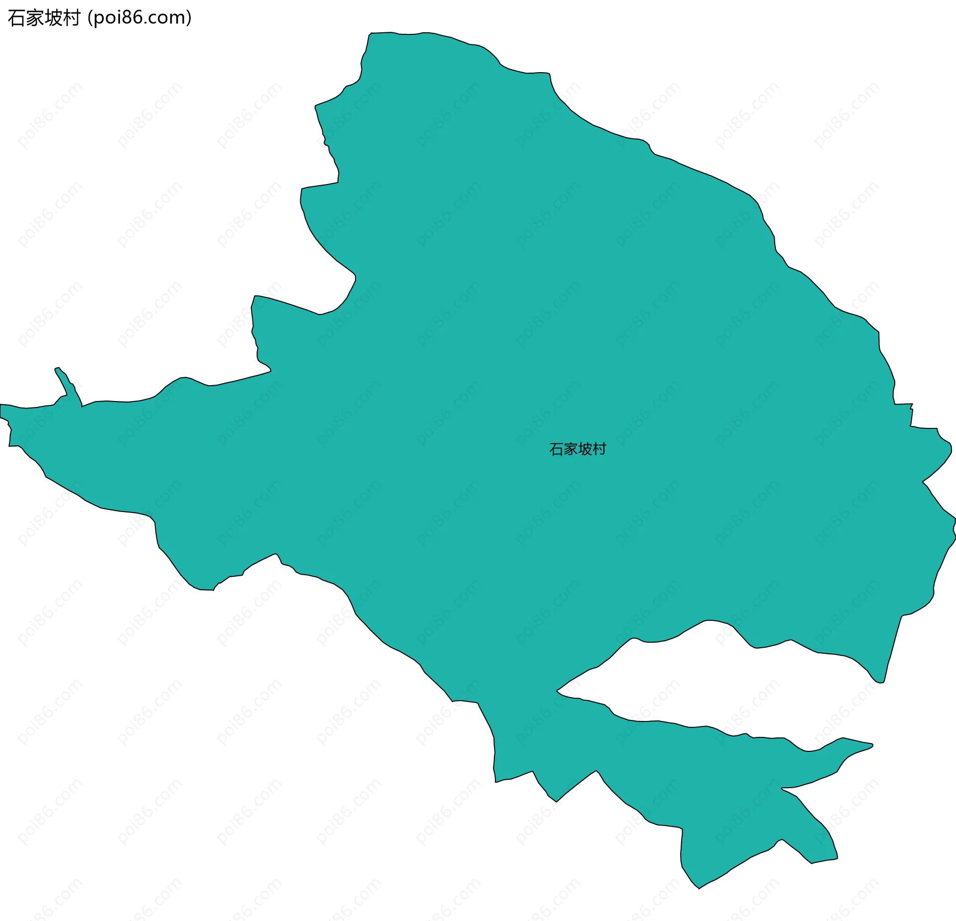 石家坡村边界地图