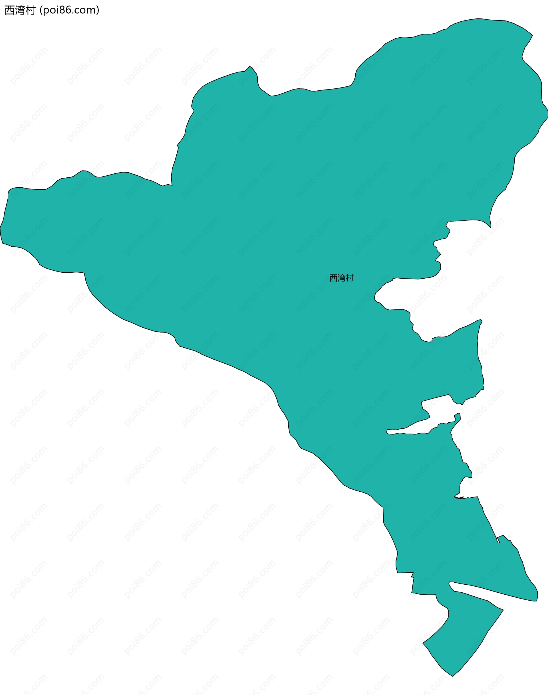 西湾村边界地图