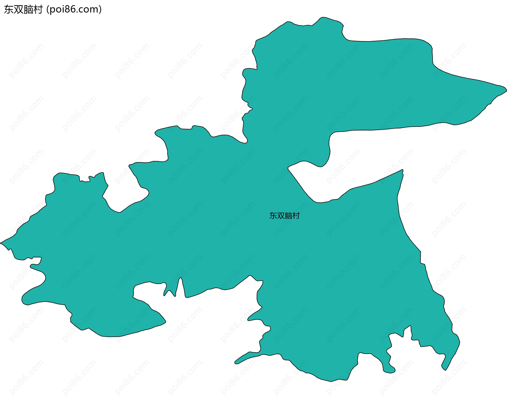 东双脑村边界地图