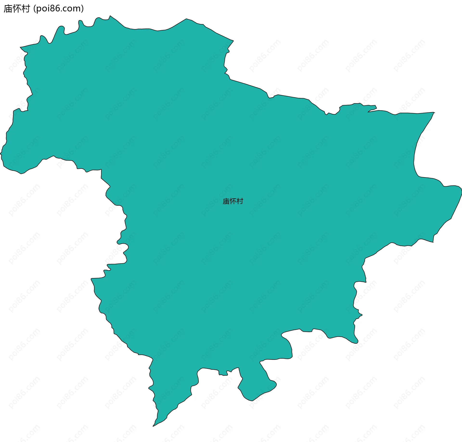 庙怀村边界地图