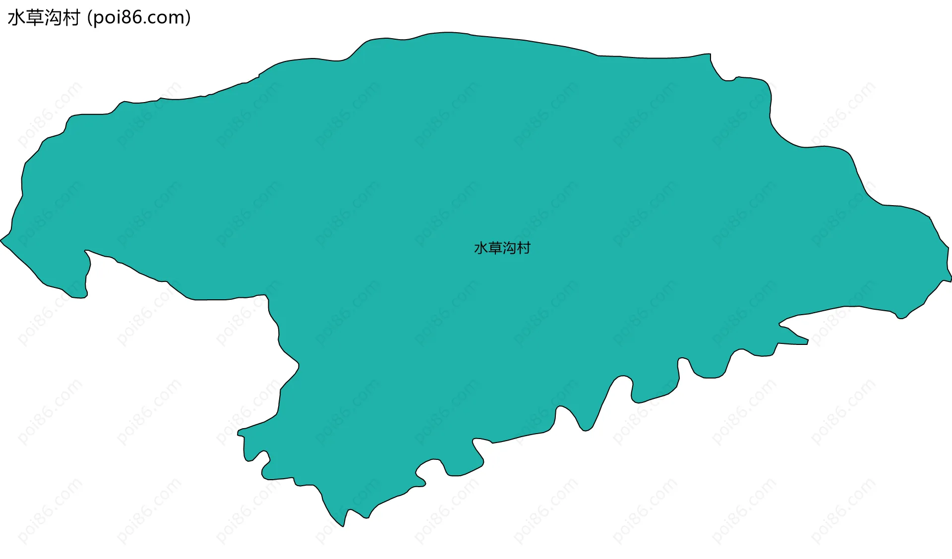 水草沟村边界地图