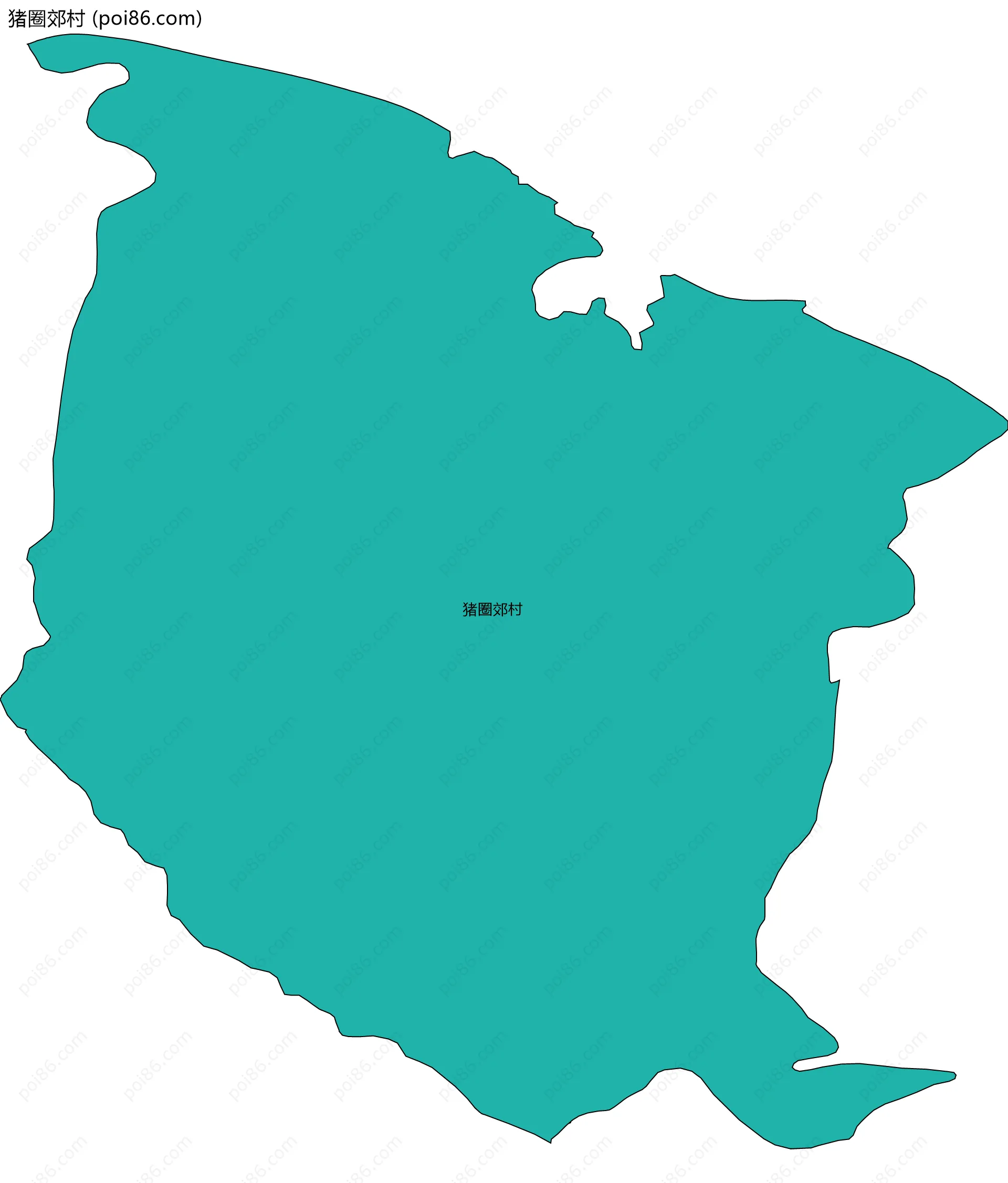 猪圈郊村边界地图