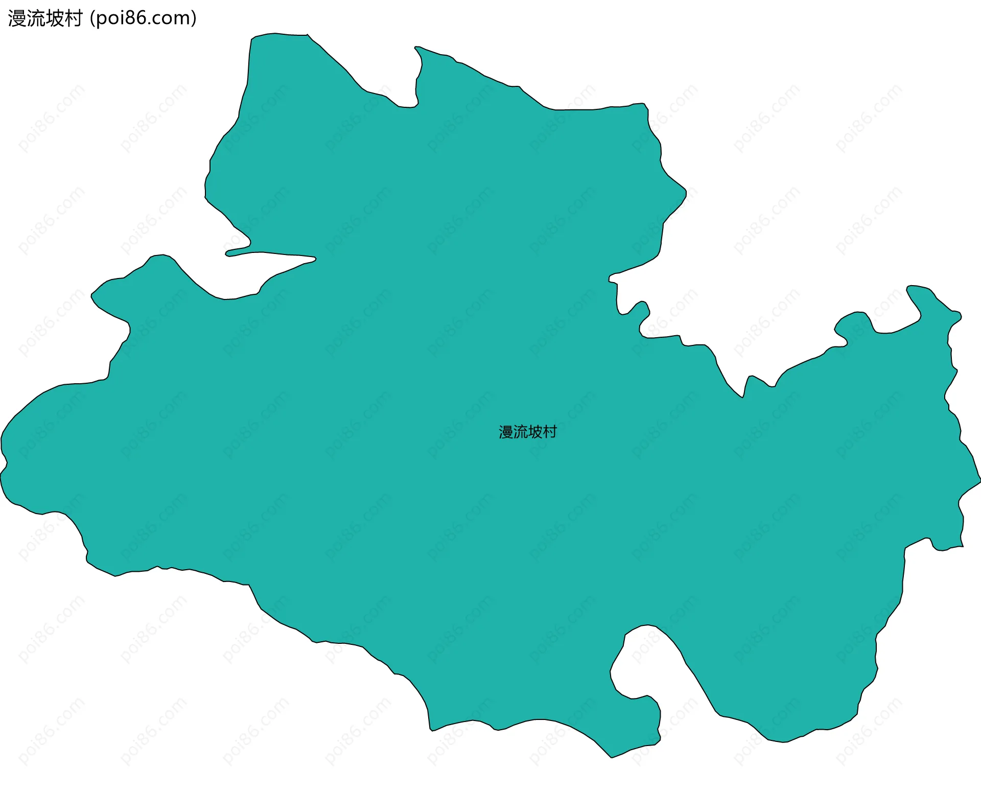 漫流坡村边界地图