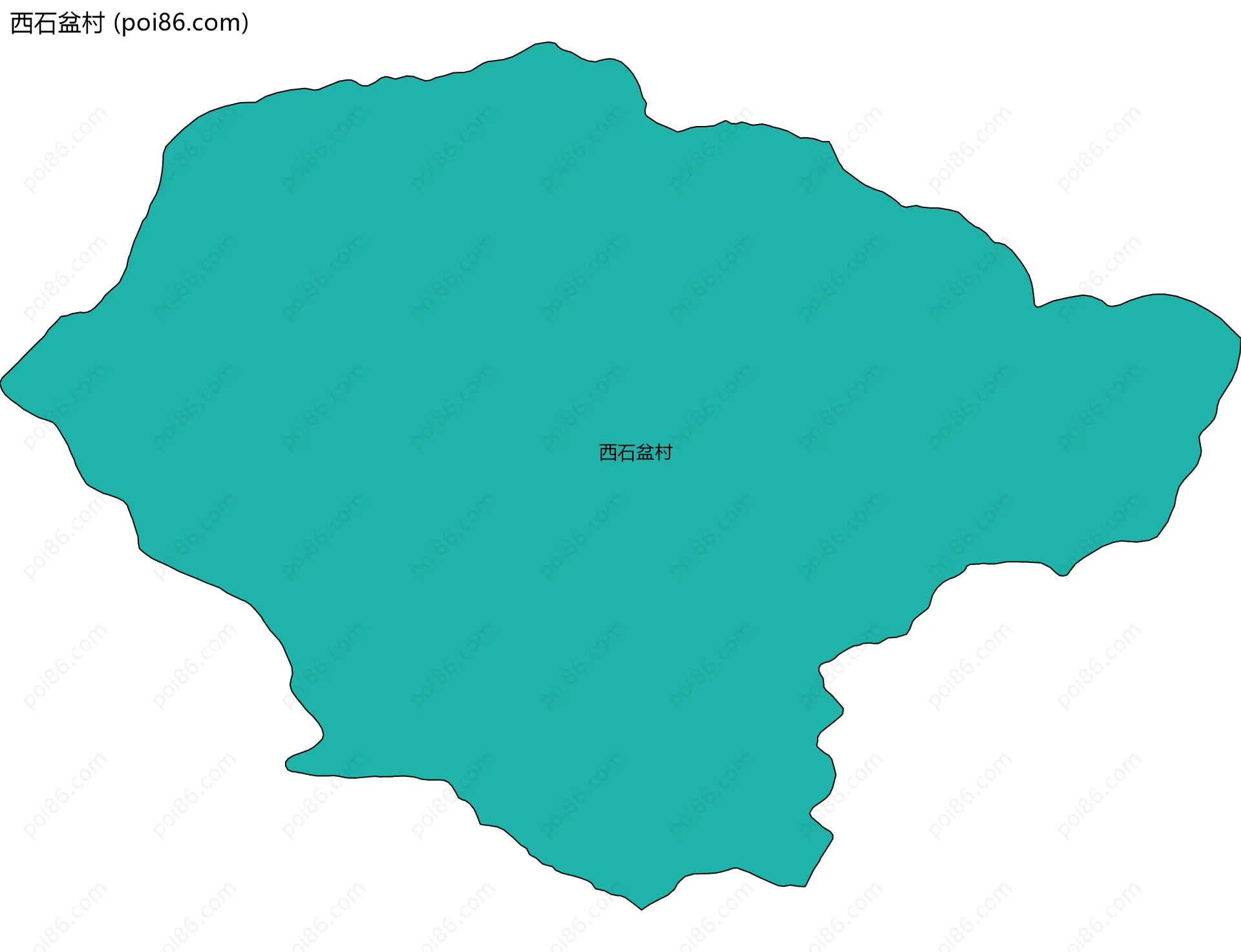 西石盆村边界地图