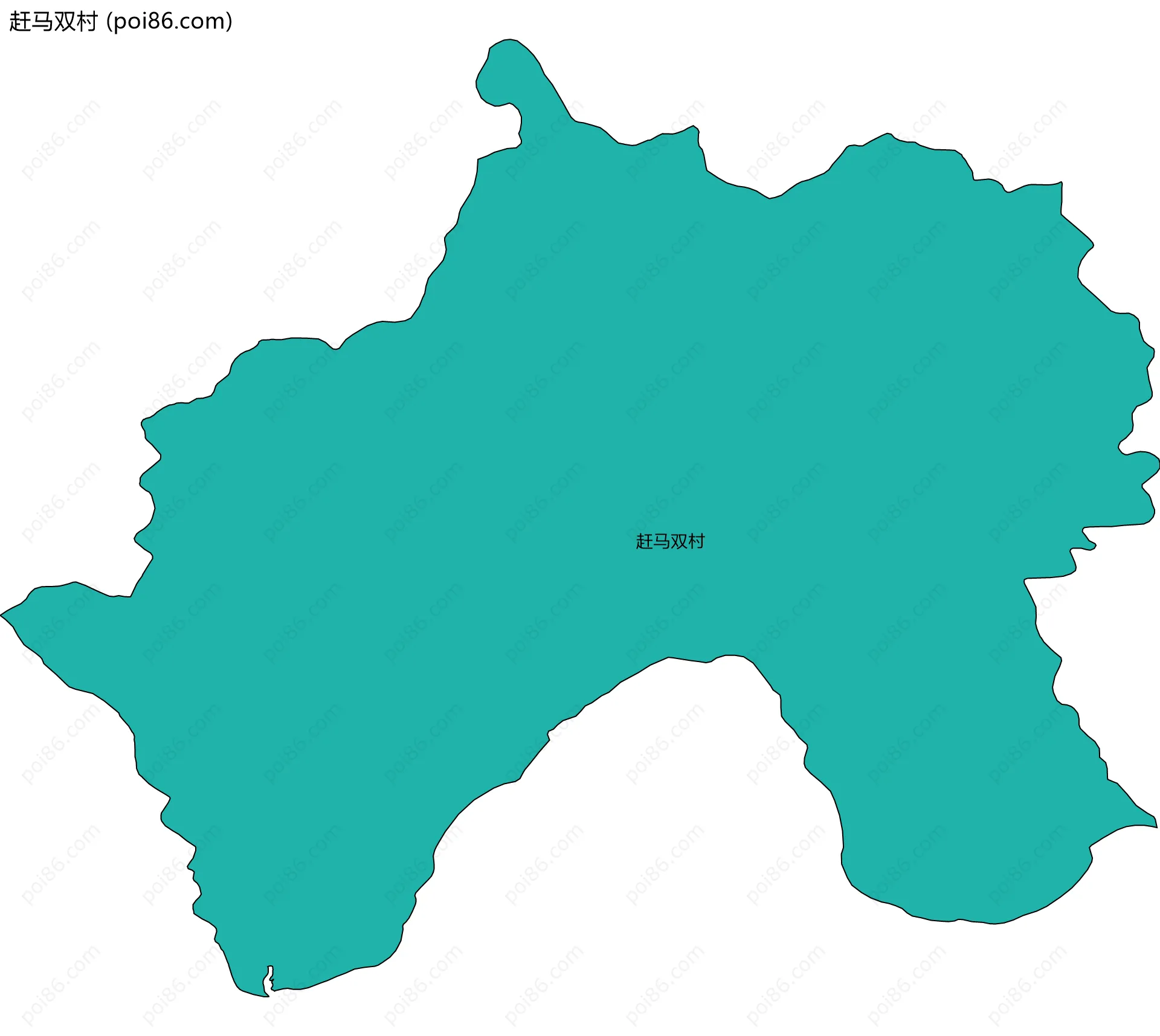 赶马双村边界地图