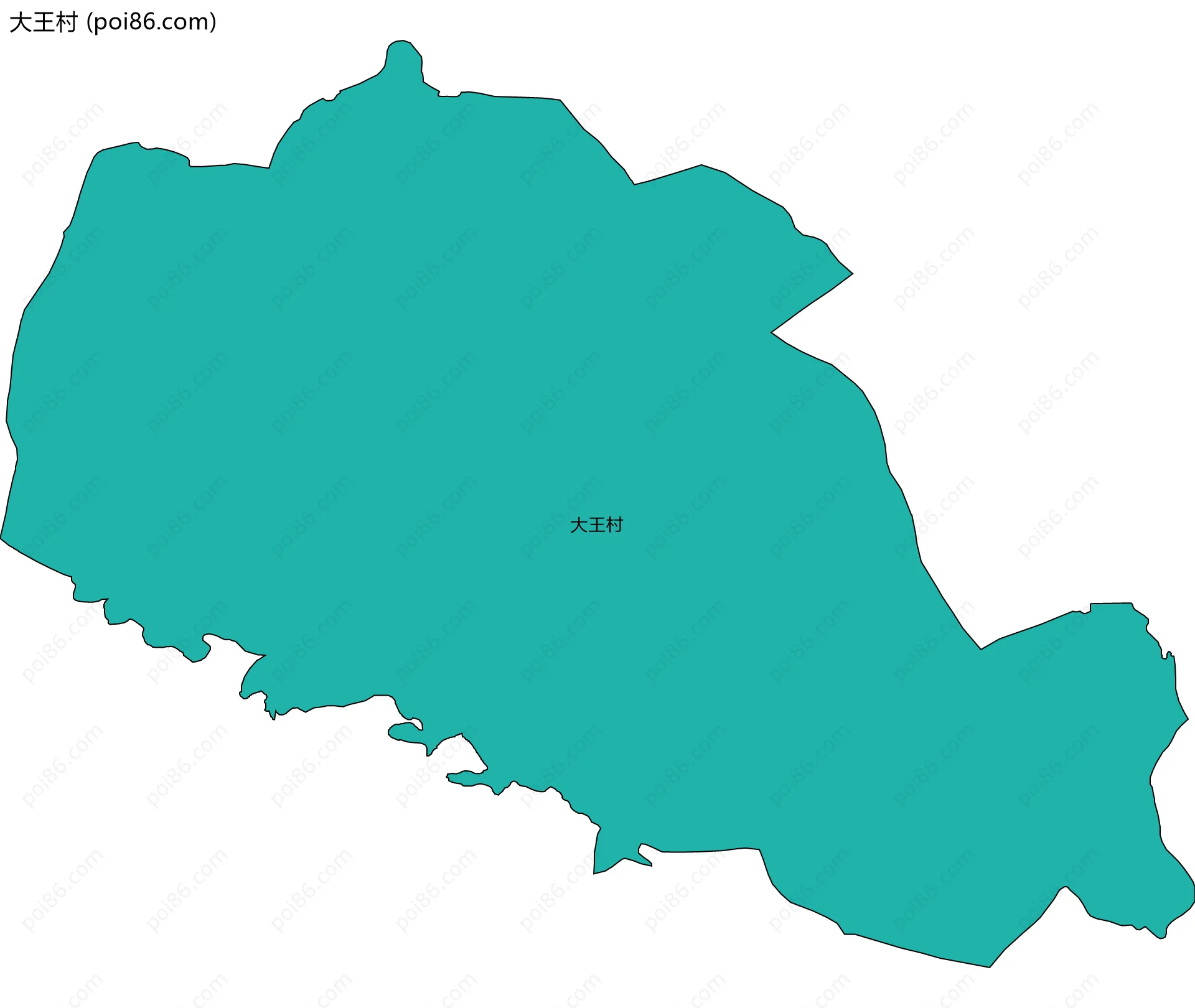 大王村边界地图