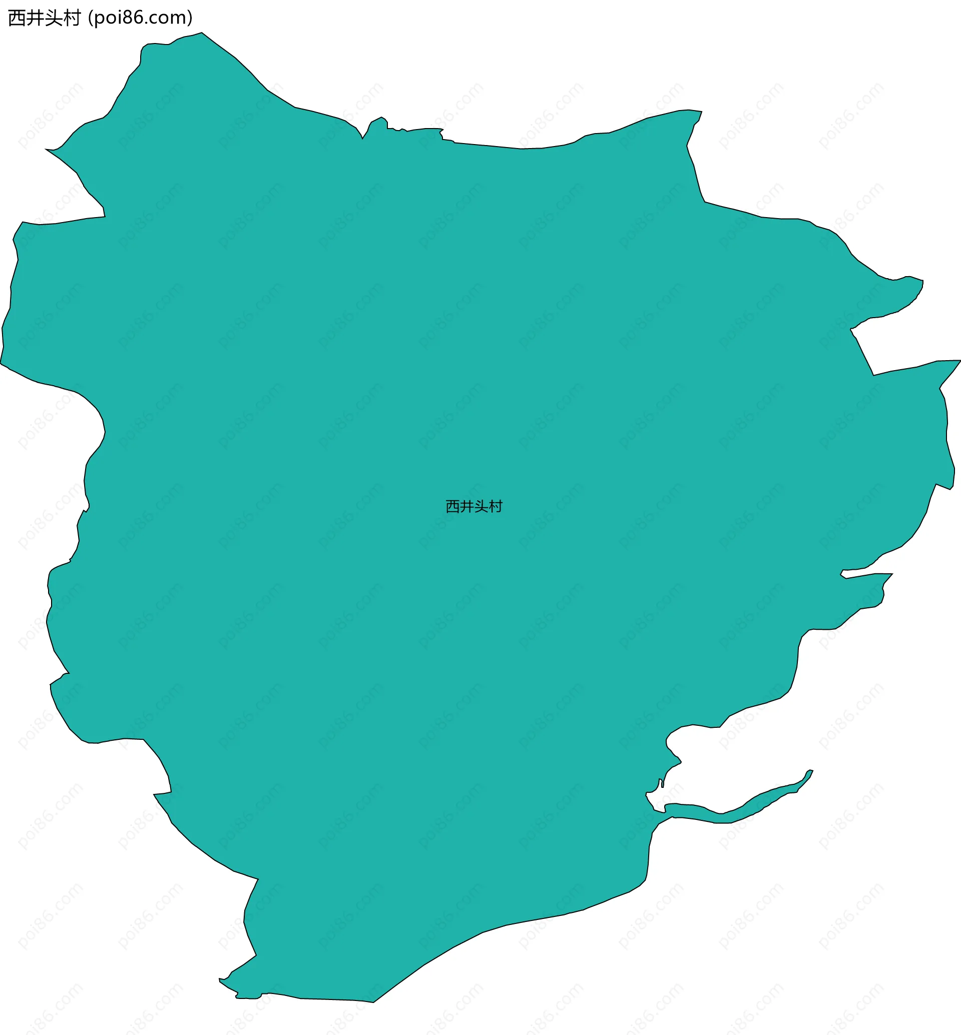 西井头村边界地图