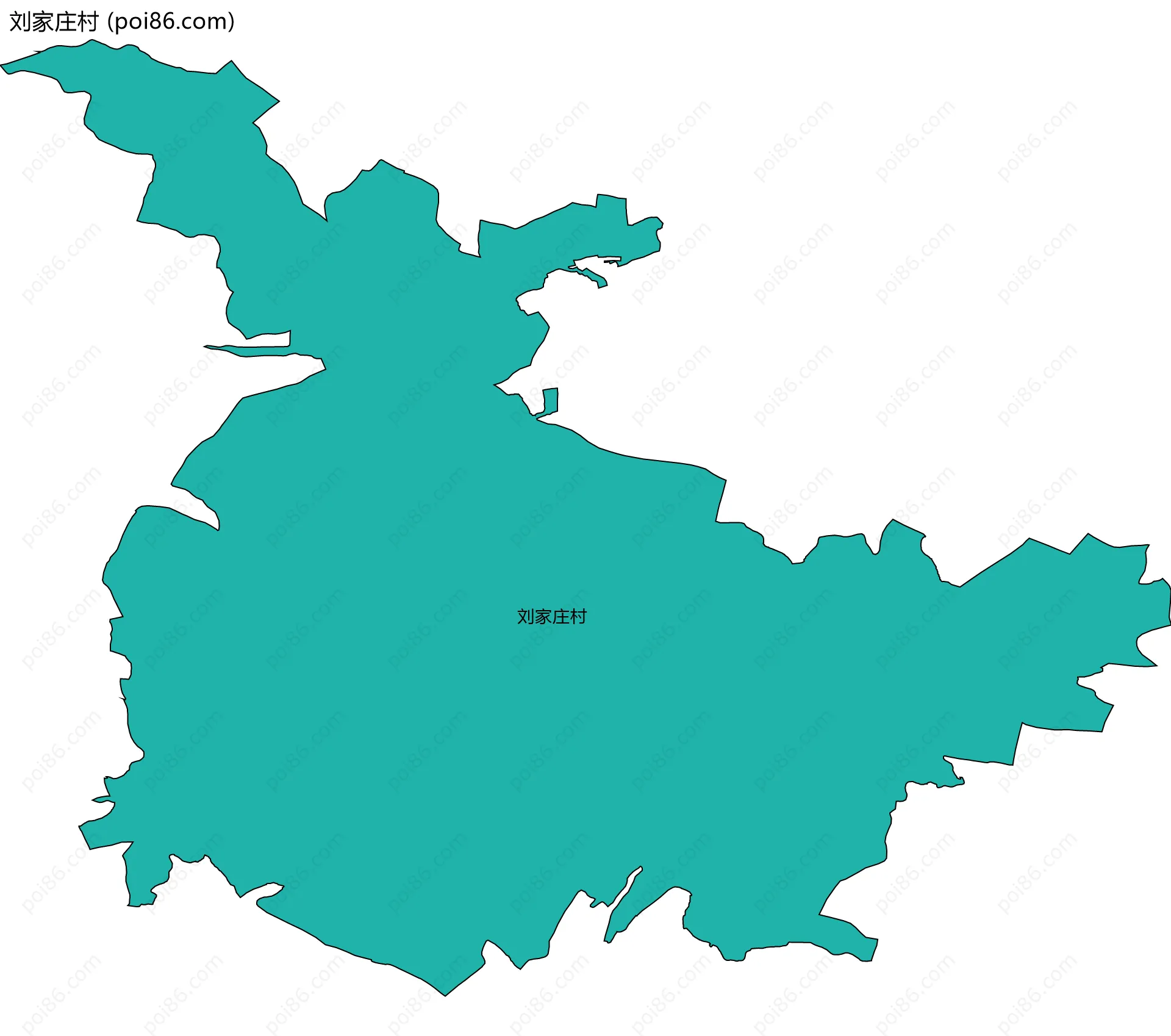 刘家庄村边界地图