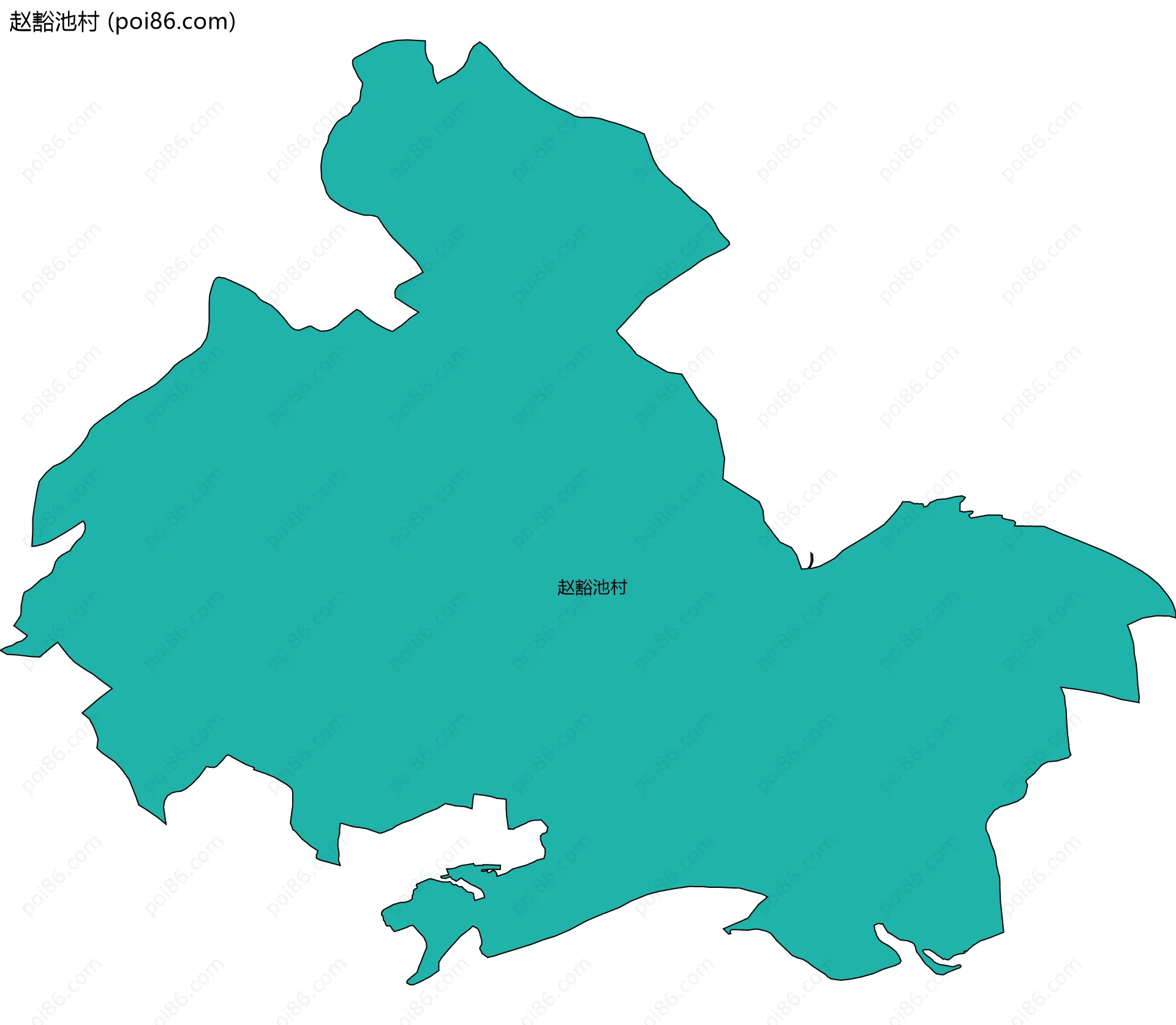 赵豁池村边界地图