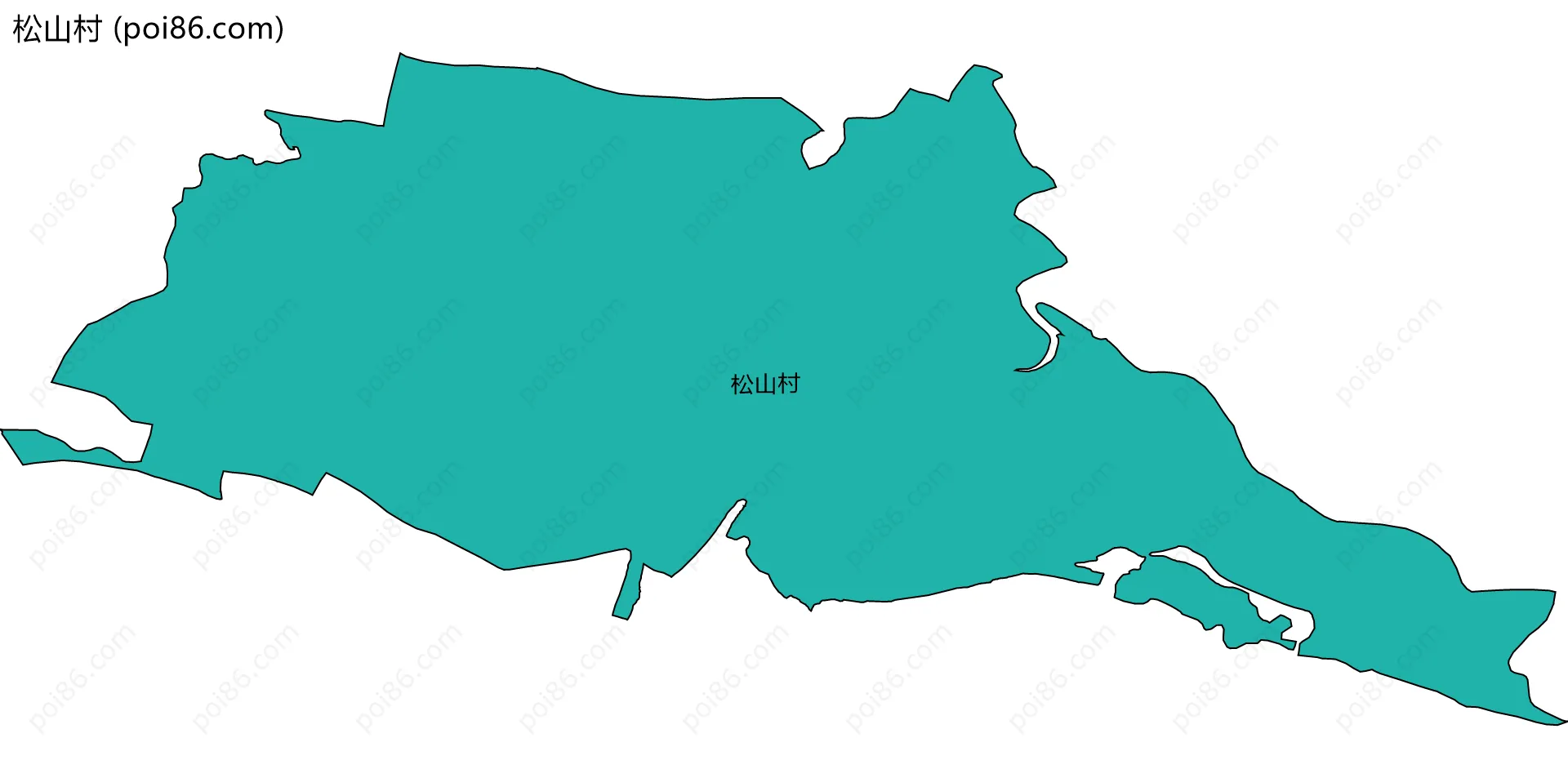松山村边界地图