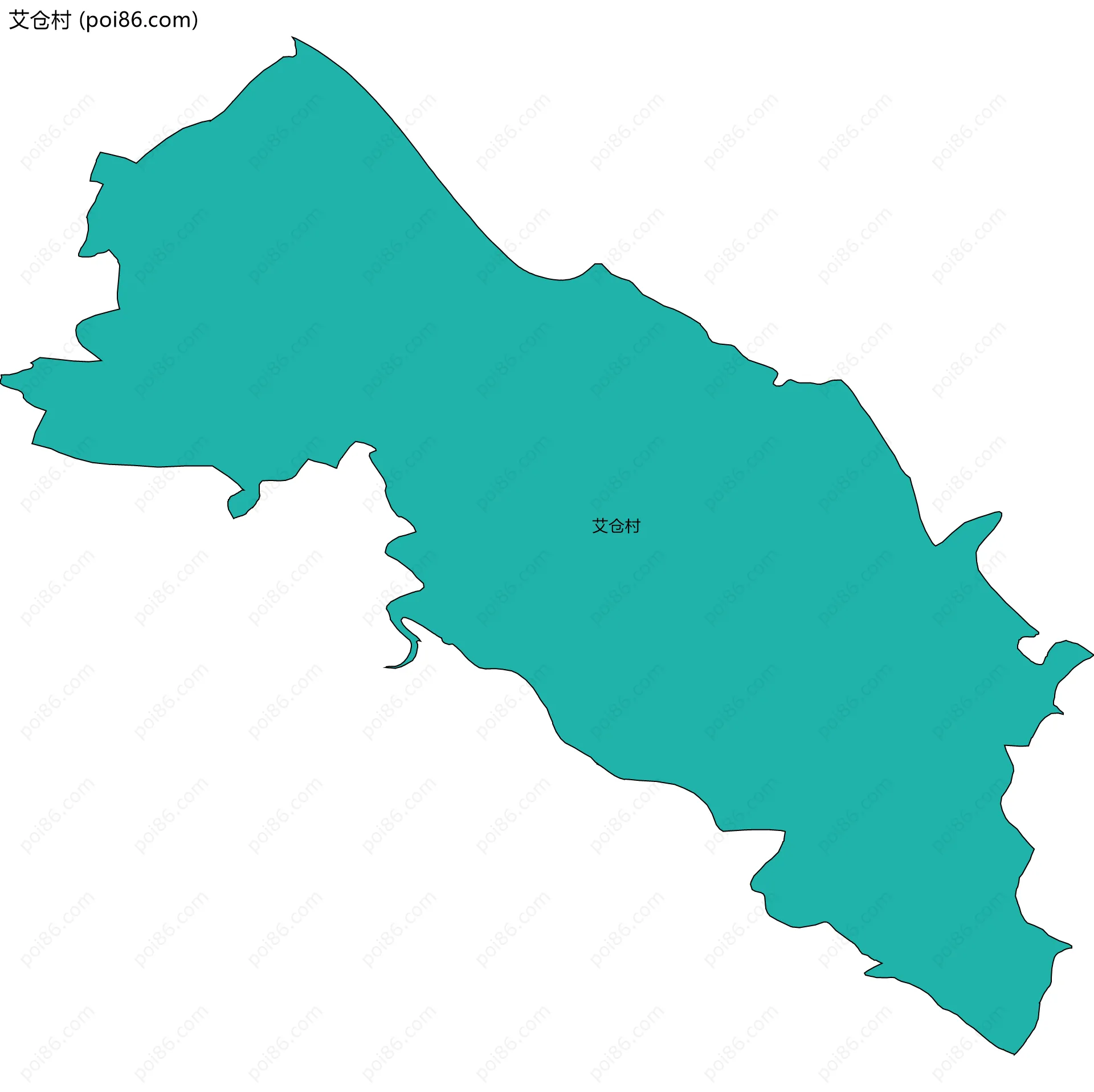 艾仓村边界地图