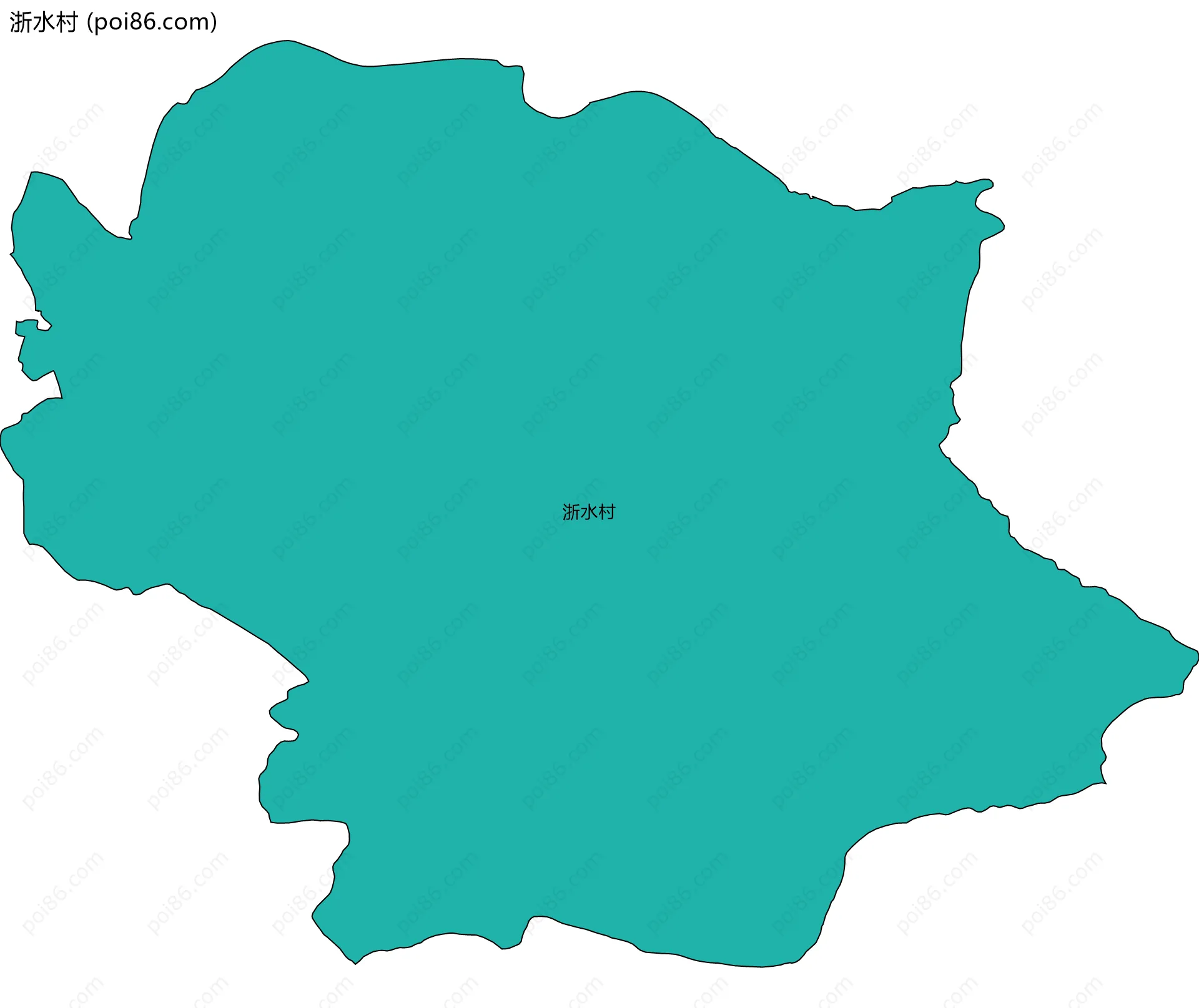 浙水村边界地图