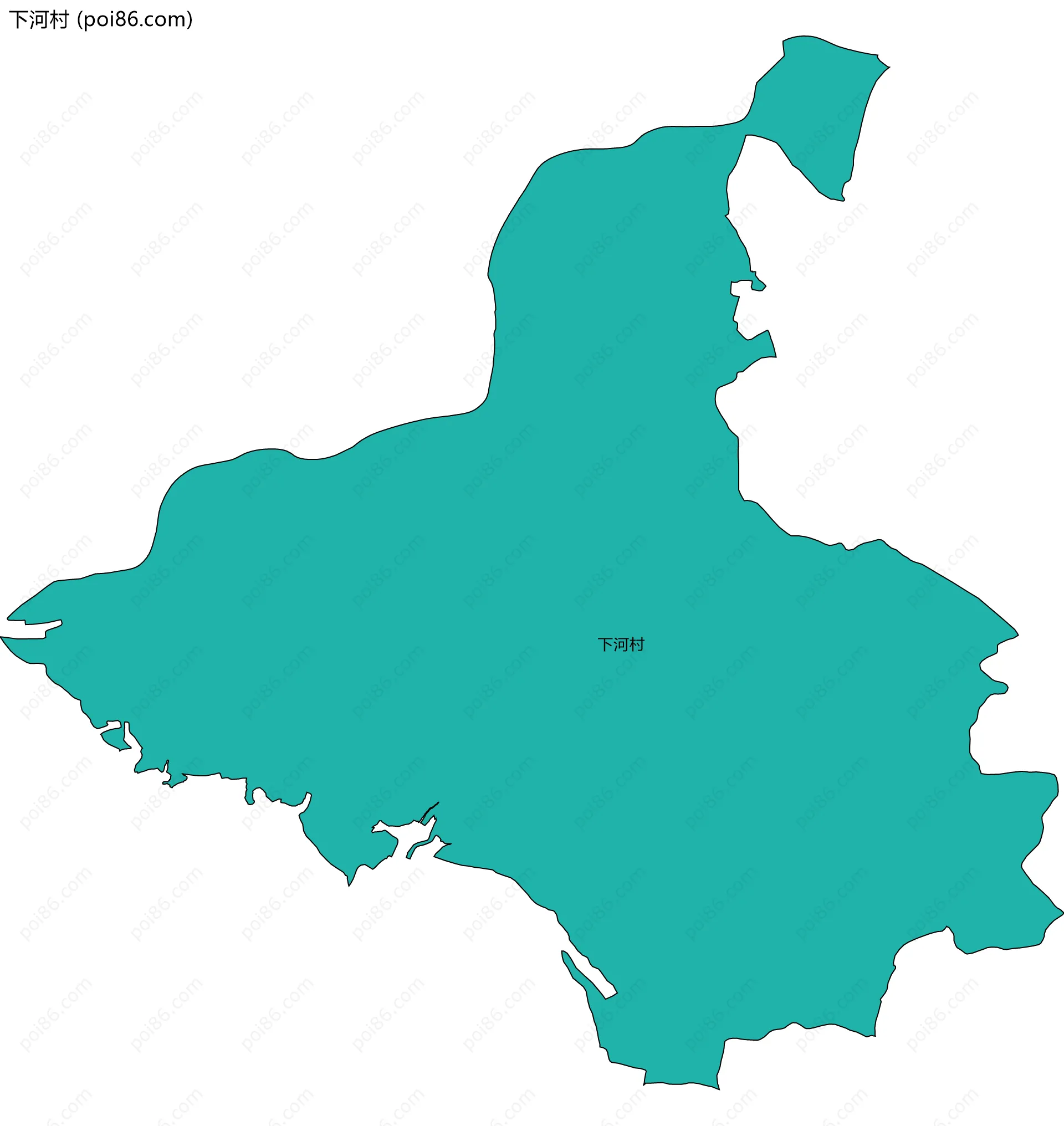 下河村边界地图