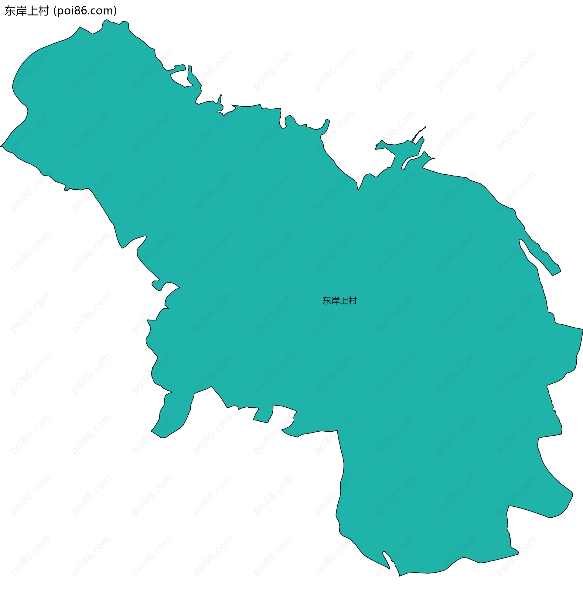 东岸上村边界地图