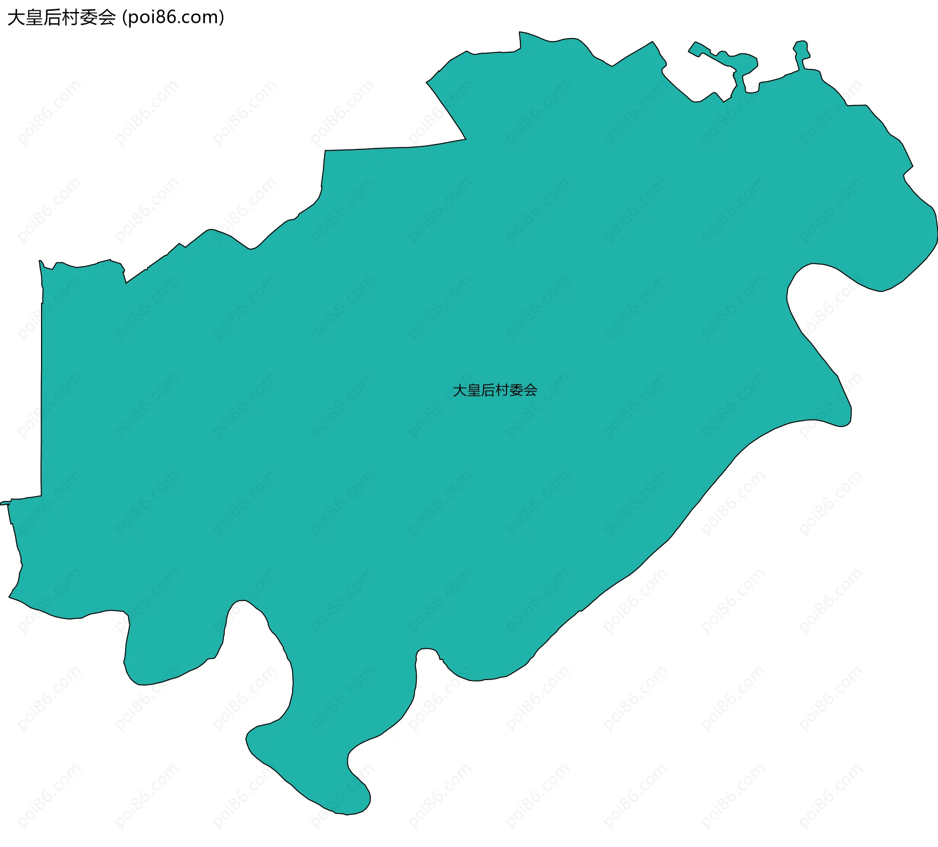 大皇后村委会边界地图