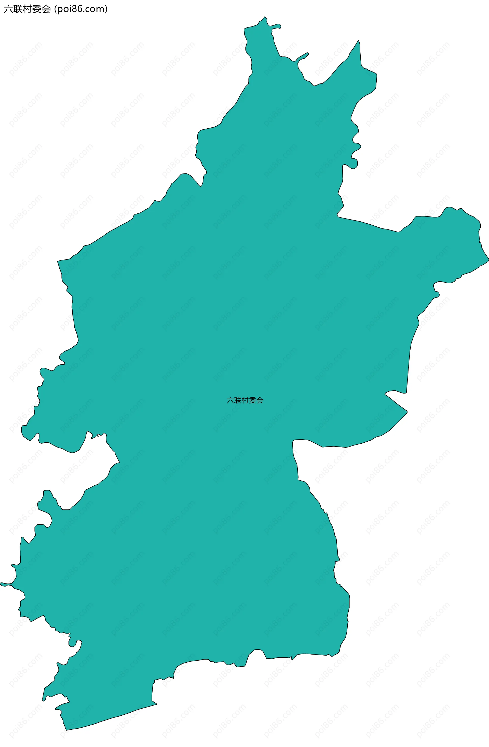 六联村委会边界地图