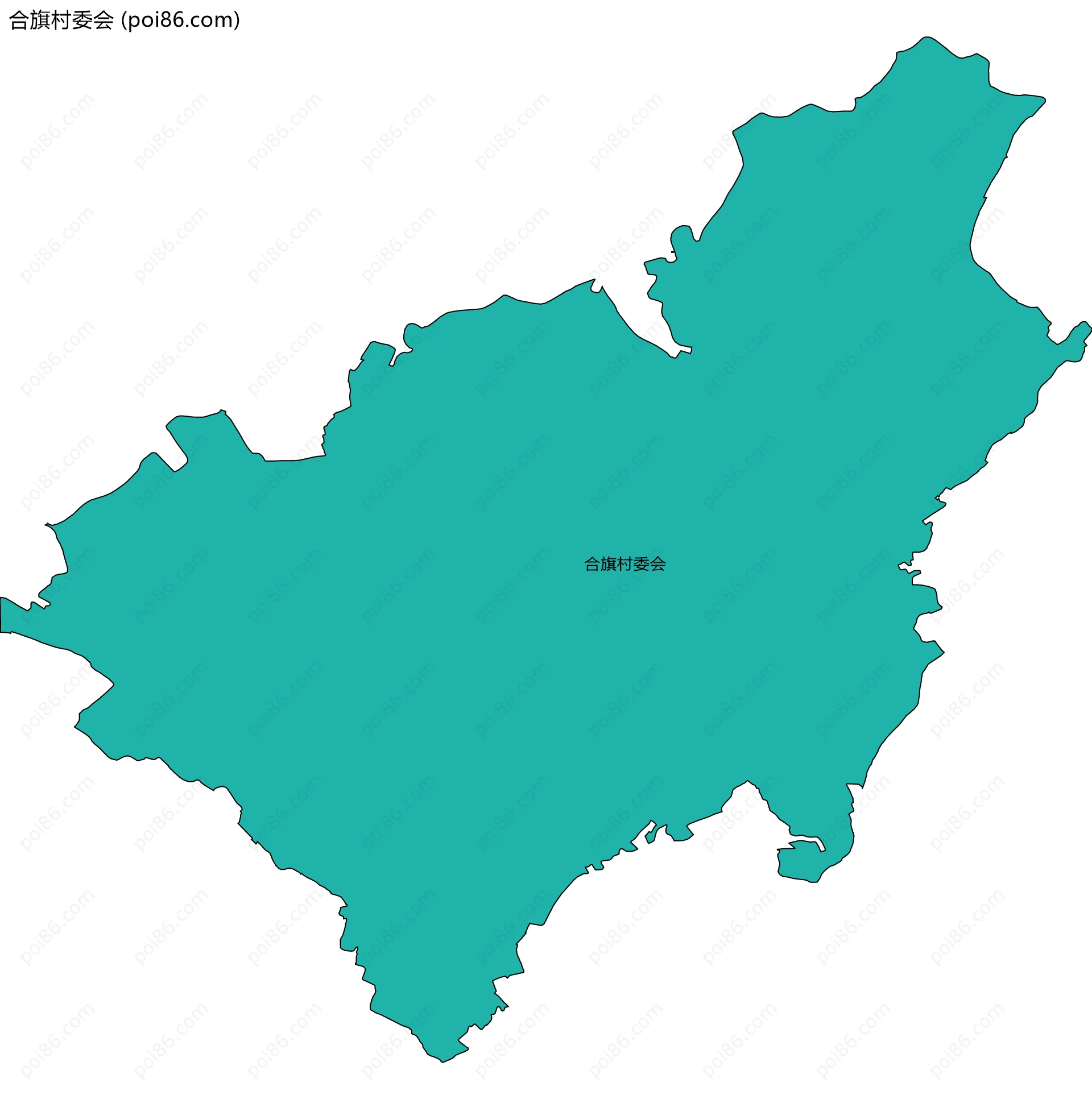 合旗村委会边界地图