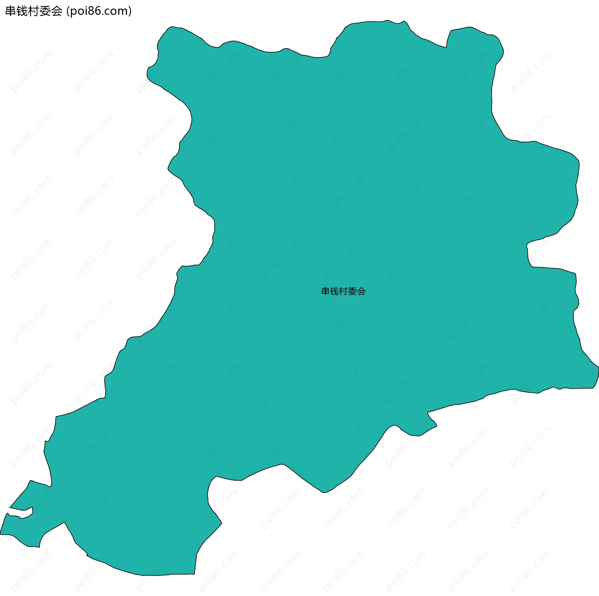 串钱村委会边界地图