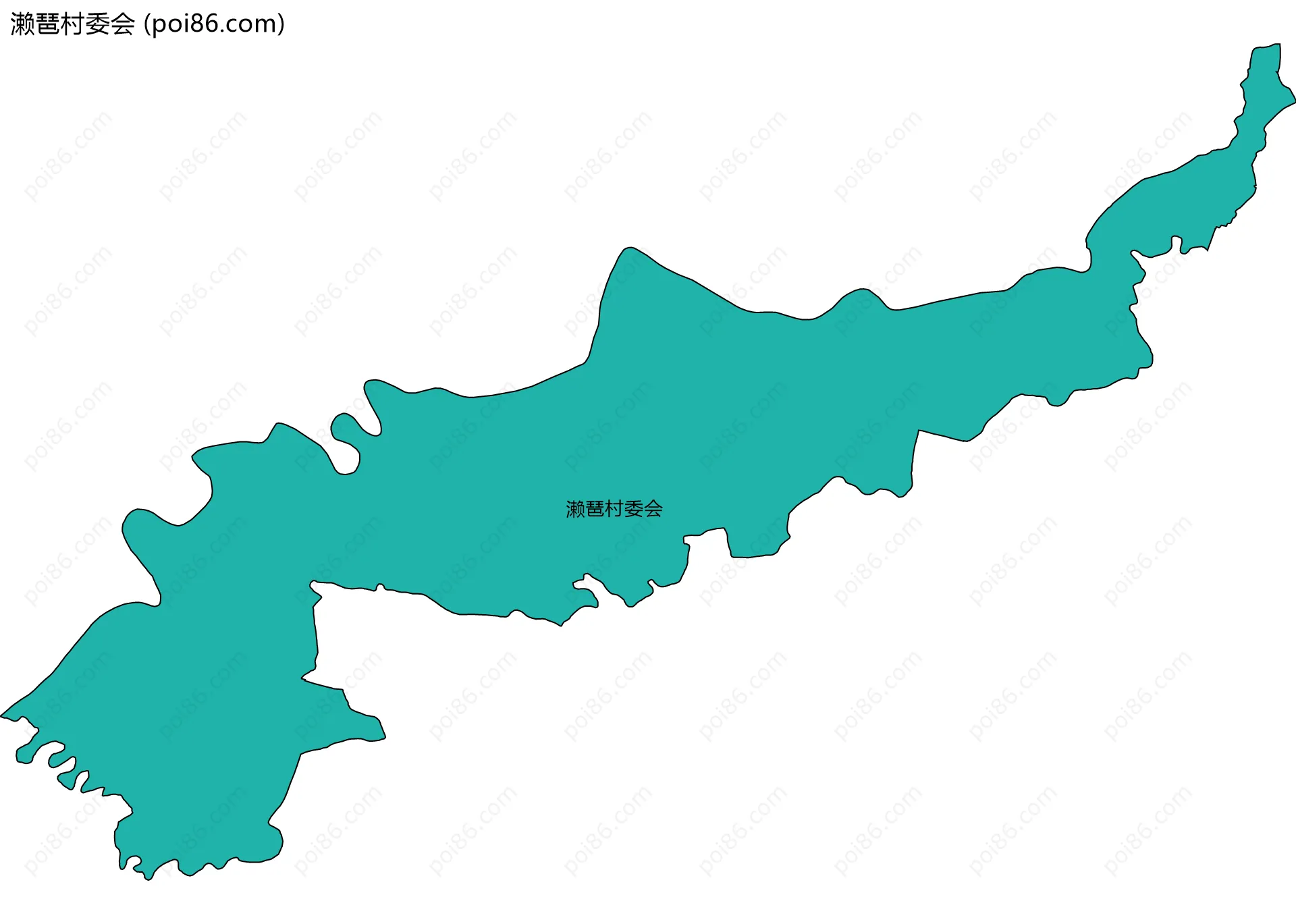 濑琶村委会边界地图