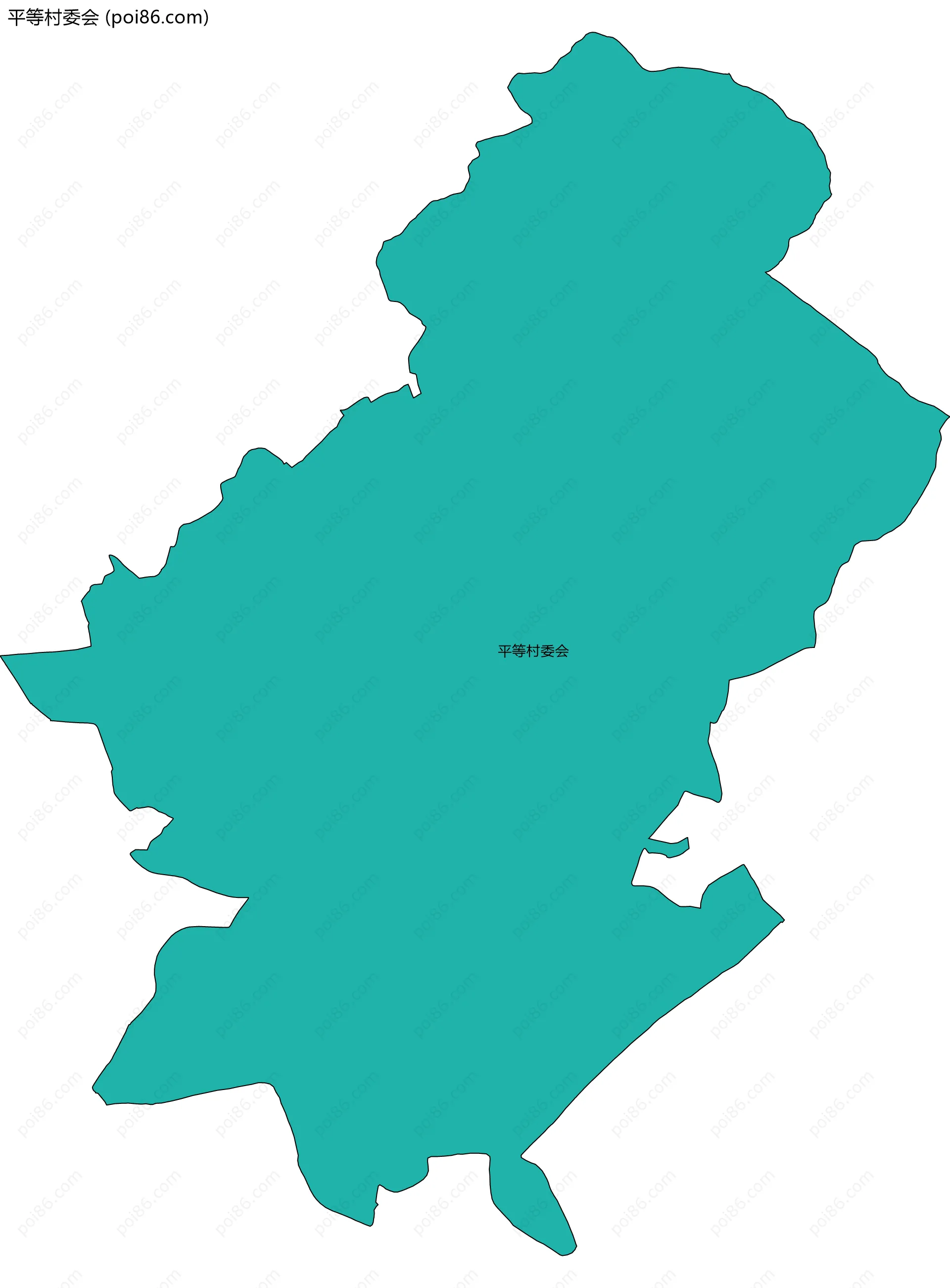 平等村委会边界地图