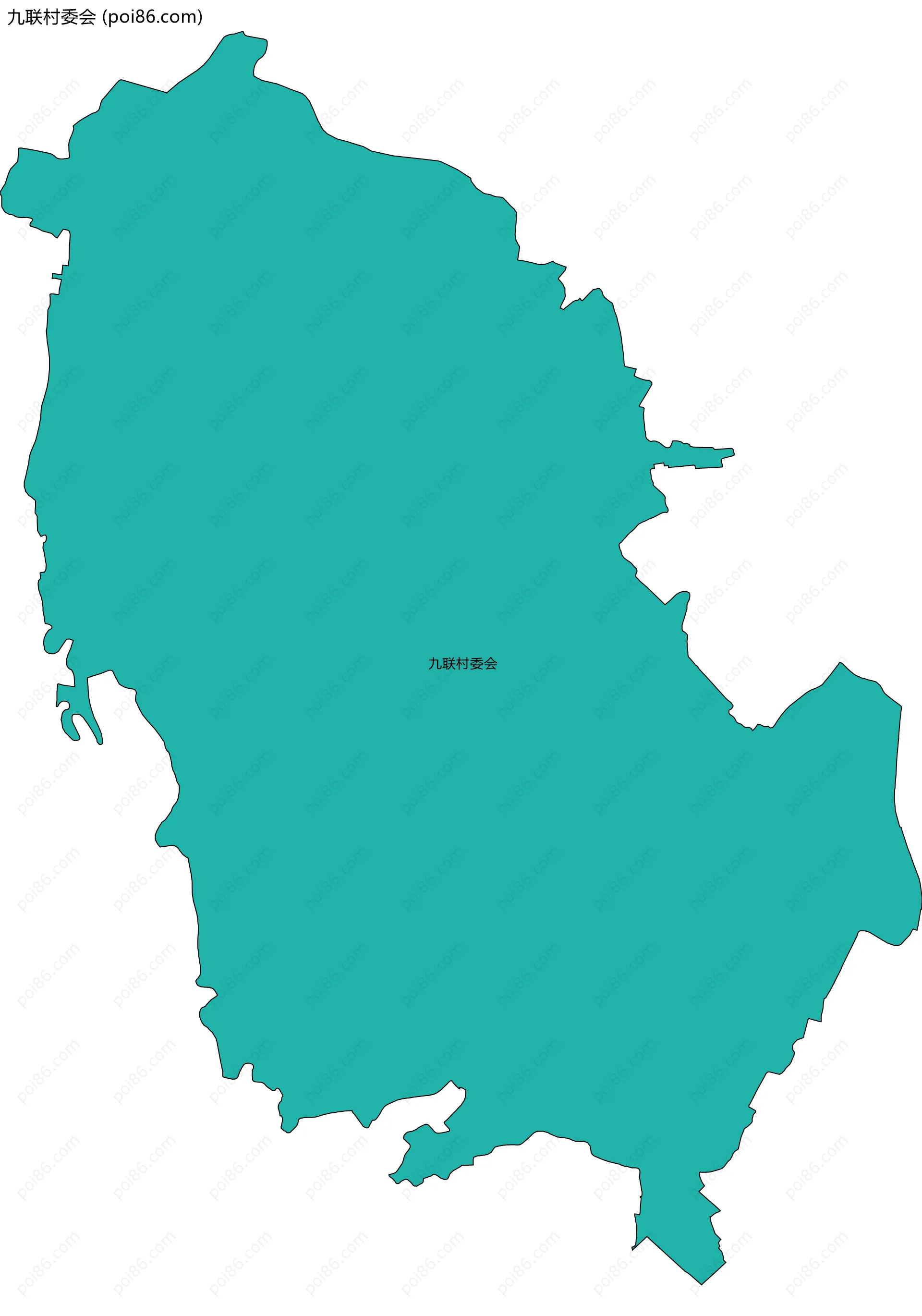 九联村委会边界地图