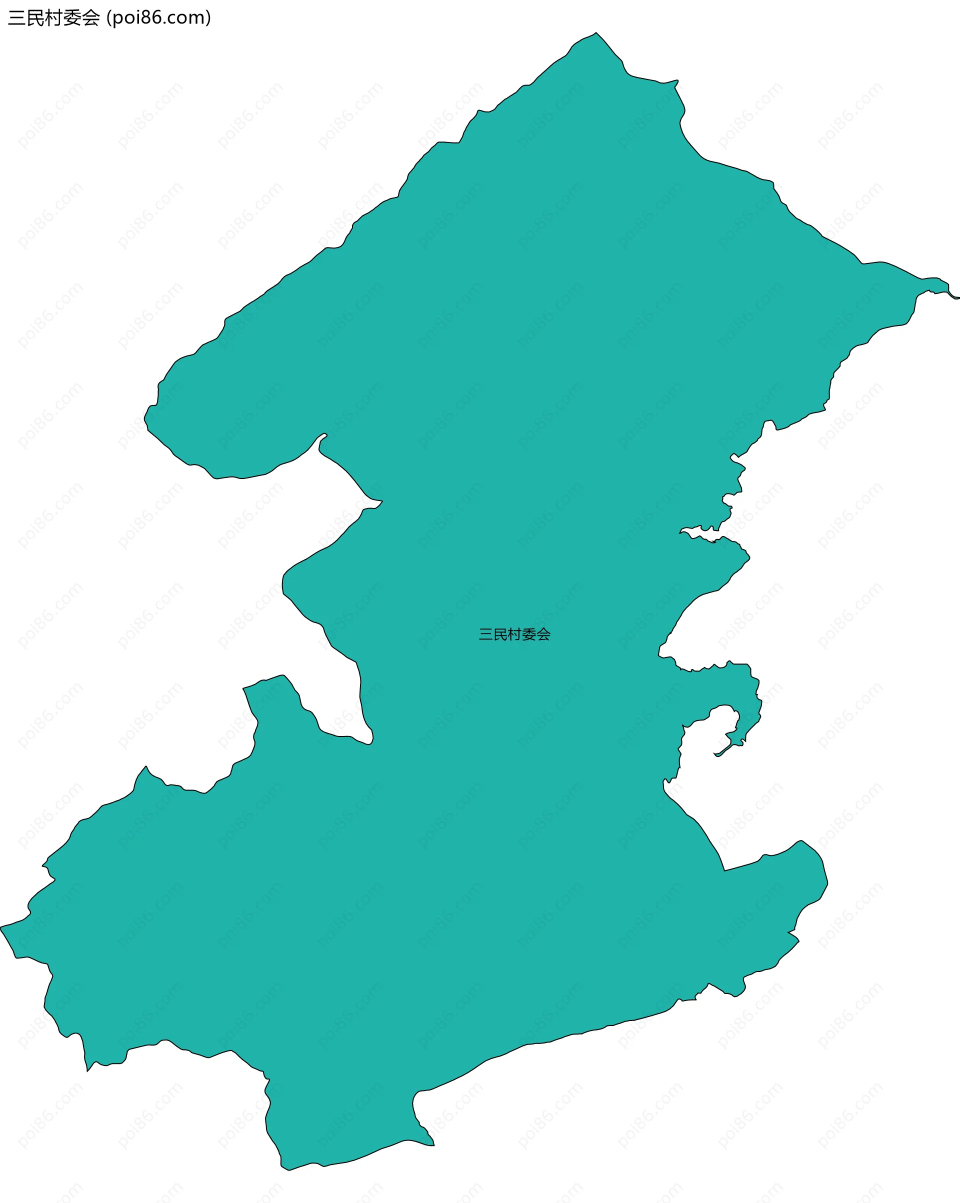 三民村委会边界地图
