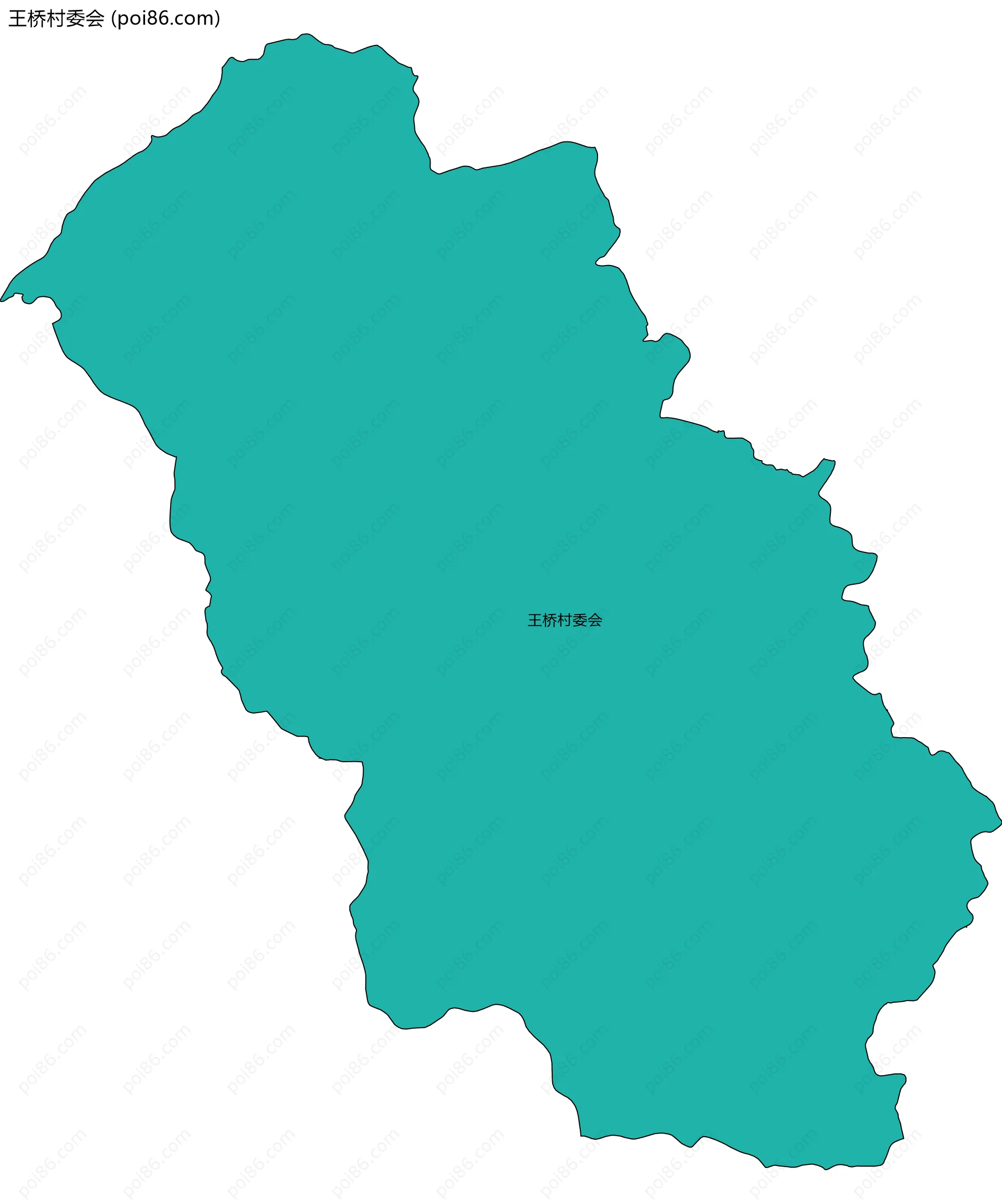王桥村委会边界地图